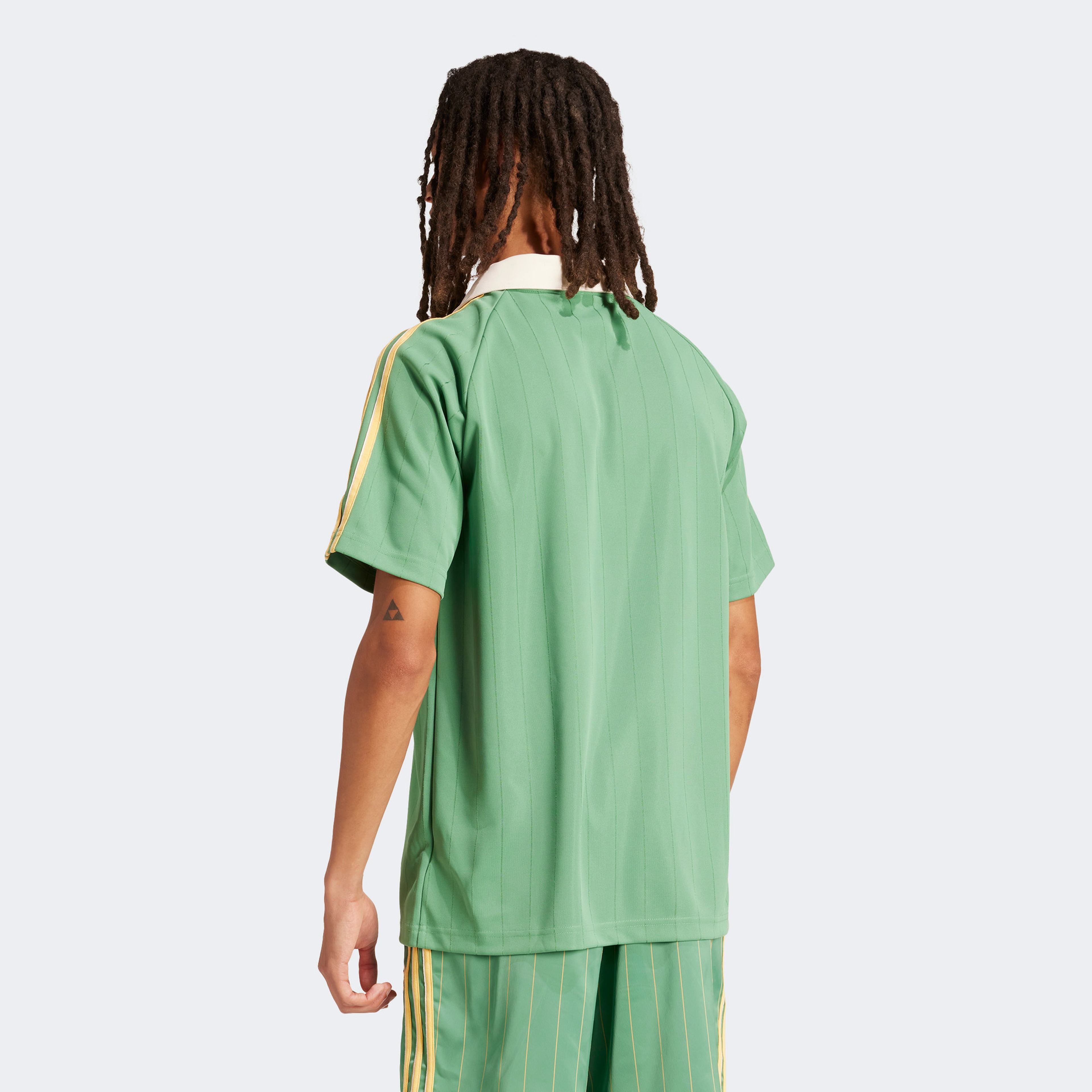 adidas Stripe Jersey Erkek Yeşil T-Shirt