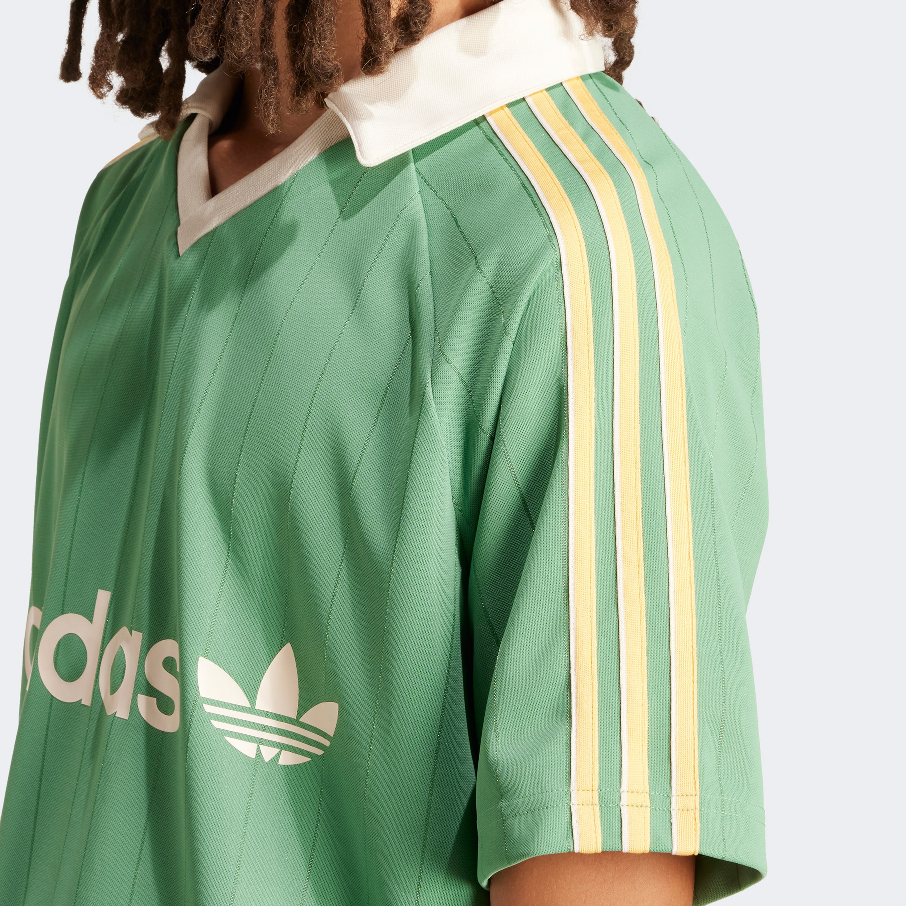 adidas Stripe Jersey Erkek Yeşil T-Shirt
