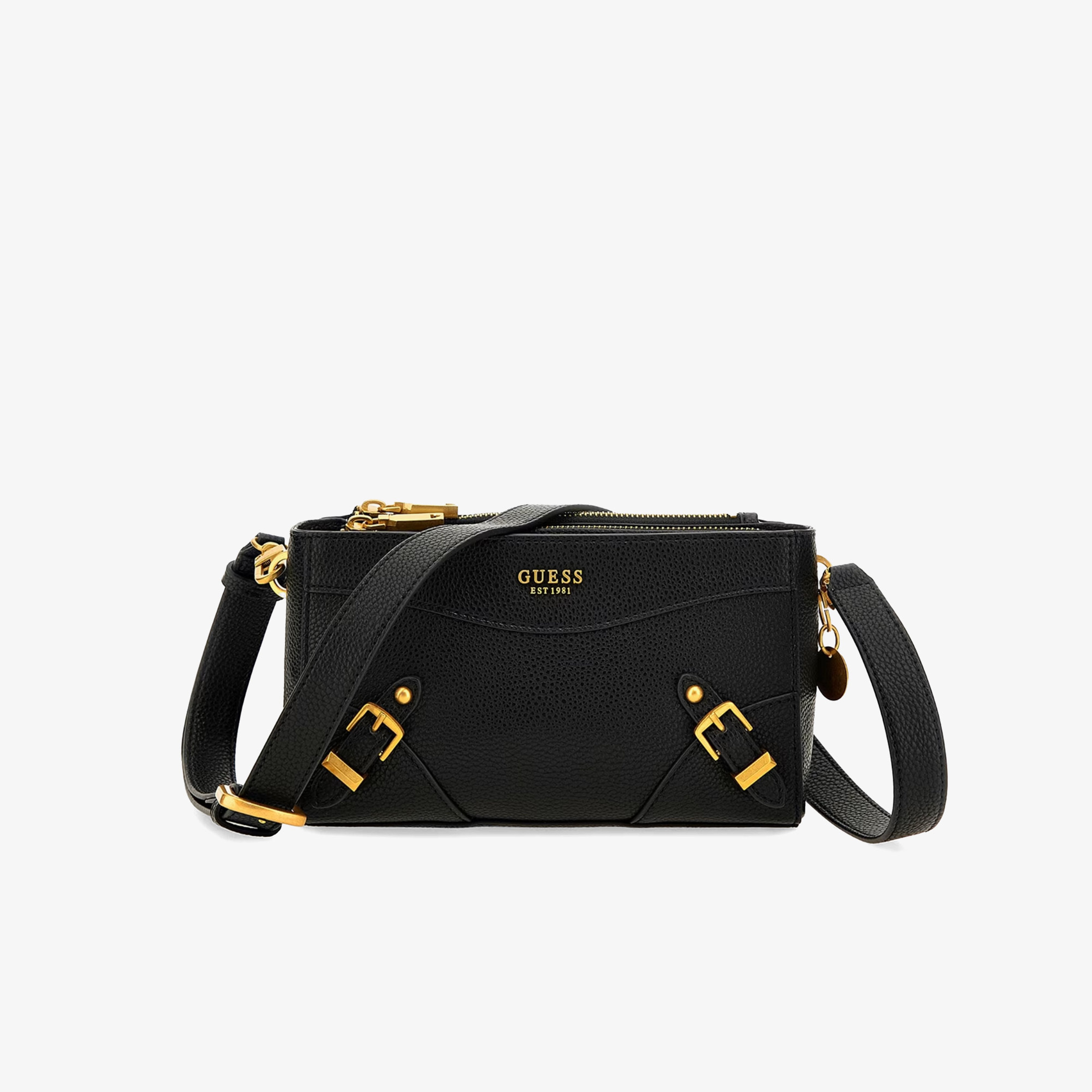 Guess Didi Mini Dbl Cmprtm Kadın Siyah Omuz Çantası