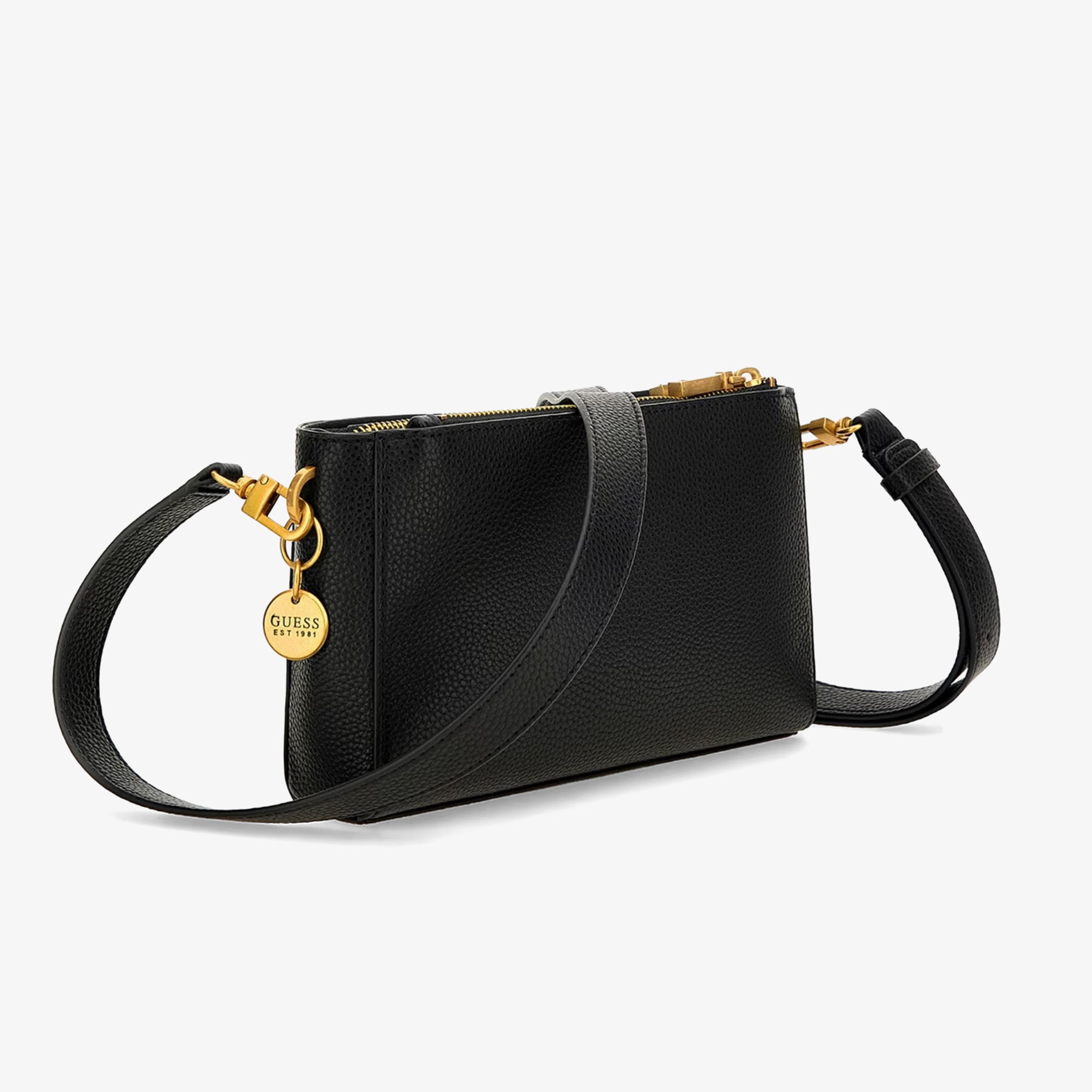 Guess Didi Mini Dbl Cmprtm Kadın Siyah Omuz Çantası