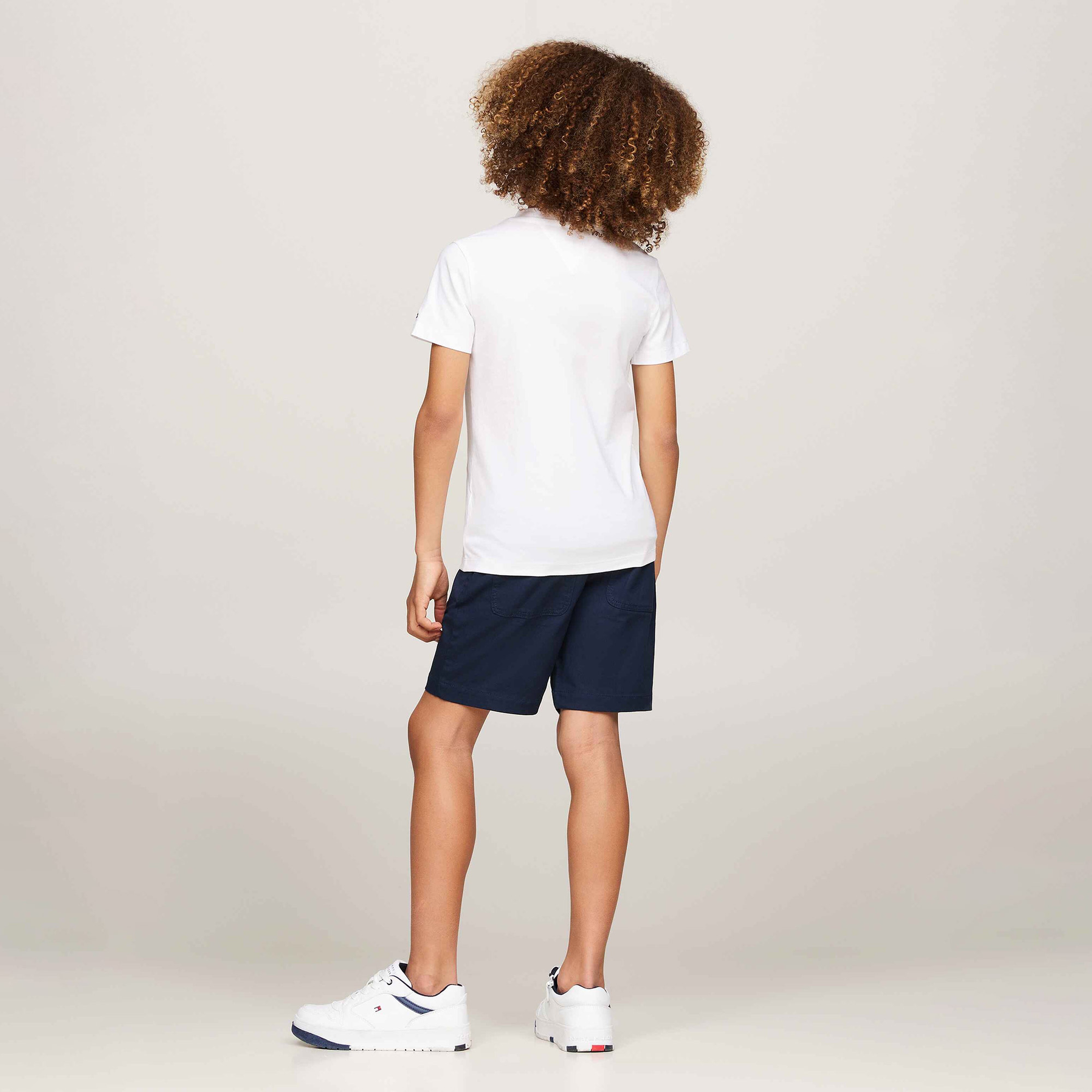 Tommy Hilfiger Print Regular Çocuk Beyaz T-Shirt