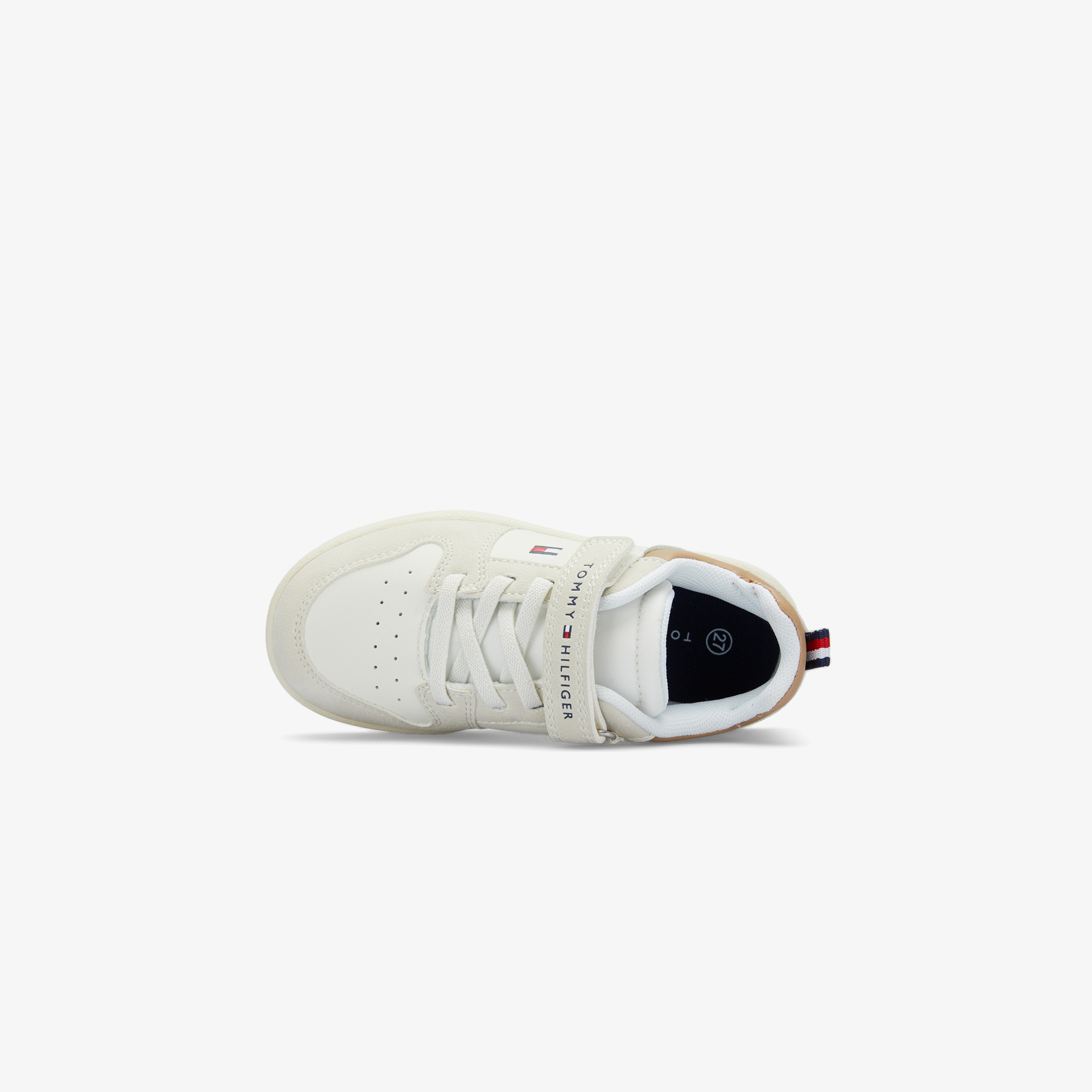 Tommy Hilfiger Low Cut Lace Up Velcro Çocuk Bej Spor Ayakkabı