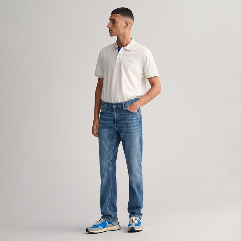 GANT Erkek Beyaz Regular Fit Polo