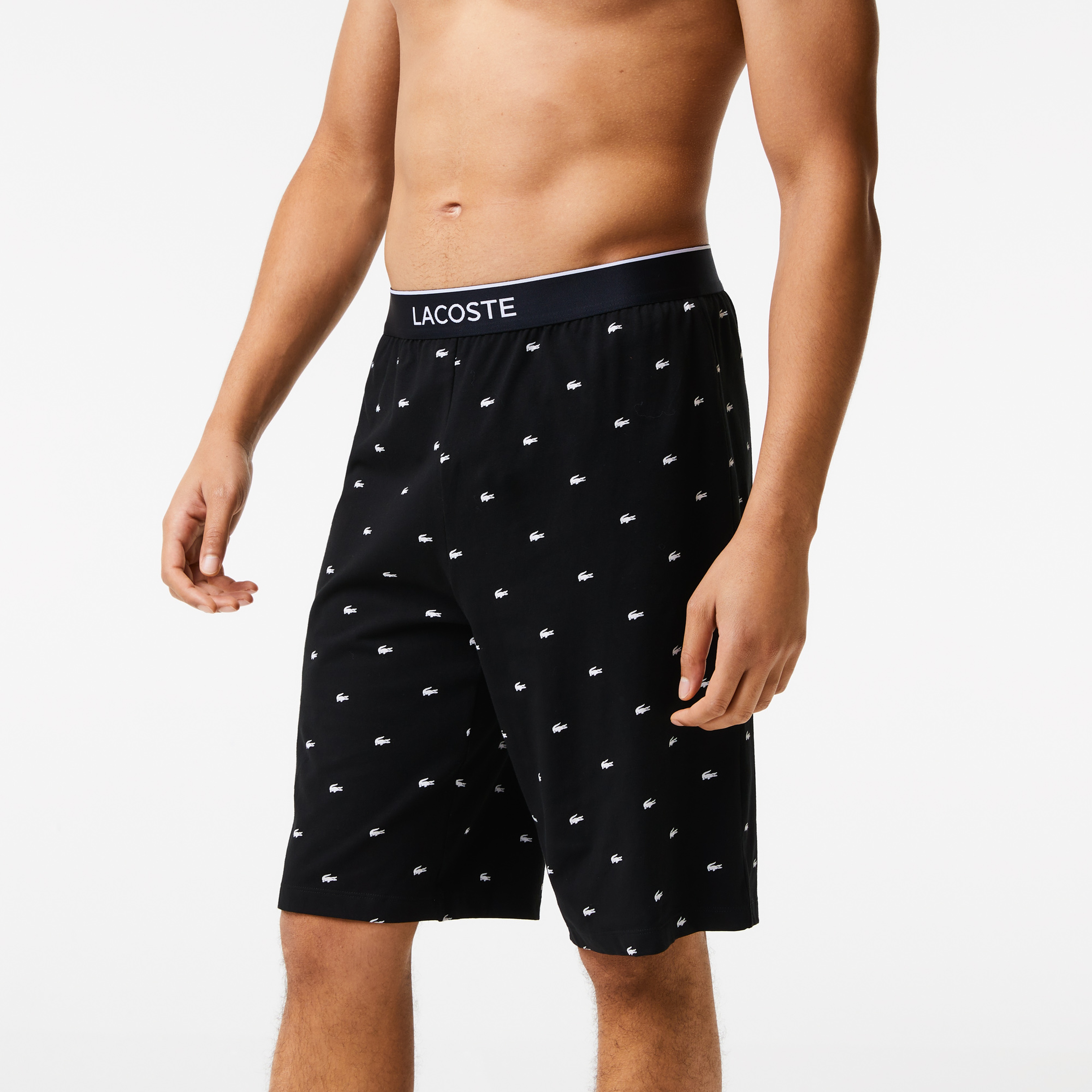 Erkek Relaxed Fit Baskılı Siyah Pijama Takımı