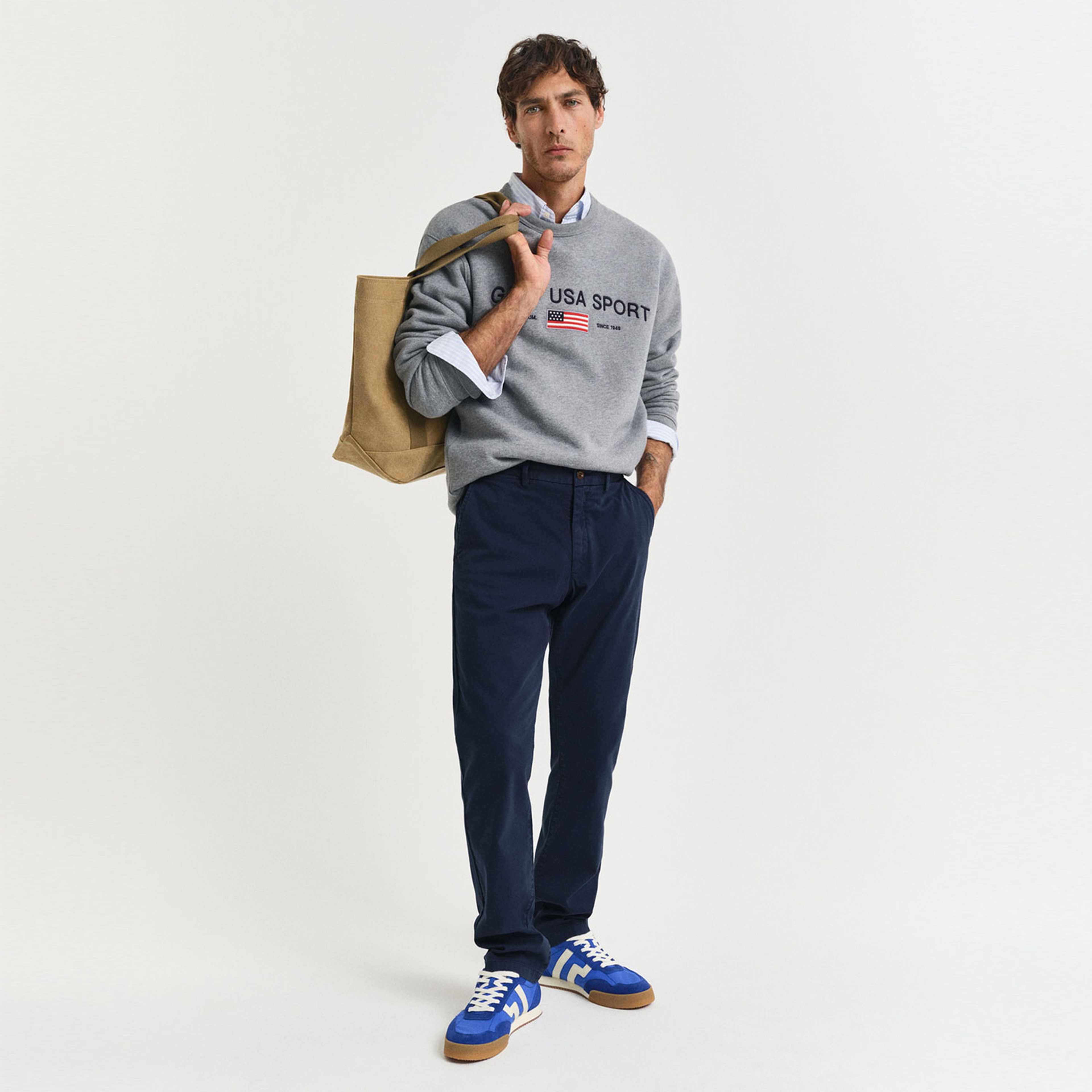 GANT Erkek Lacivert Slim Fit Pantolon