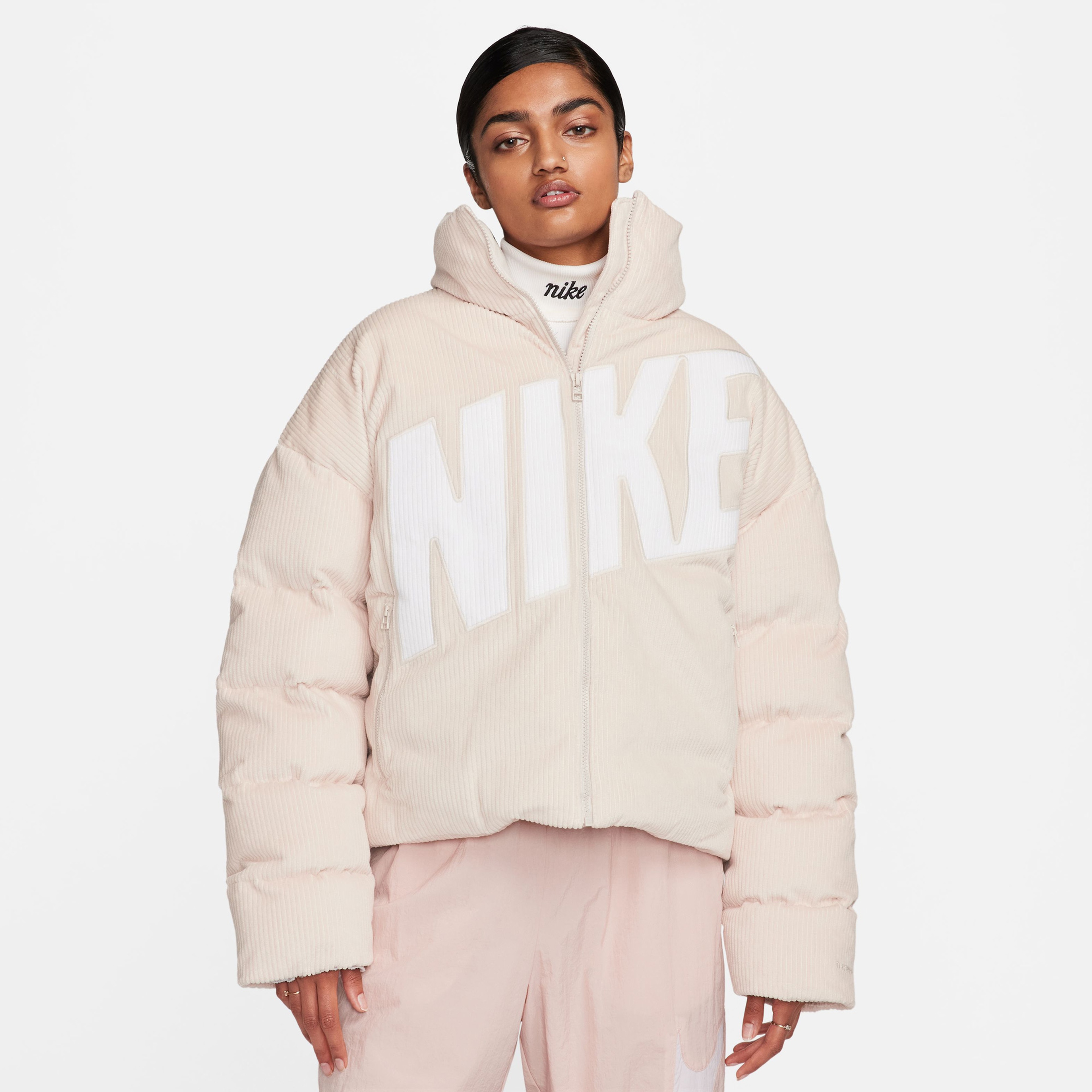 Nike Sportswear Essential Prima Kadın Krem Rengi Ceket