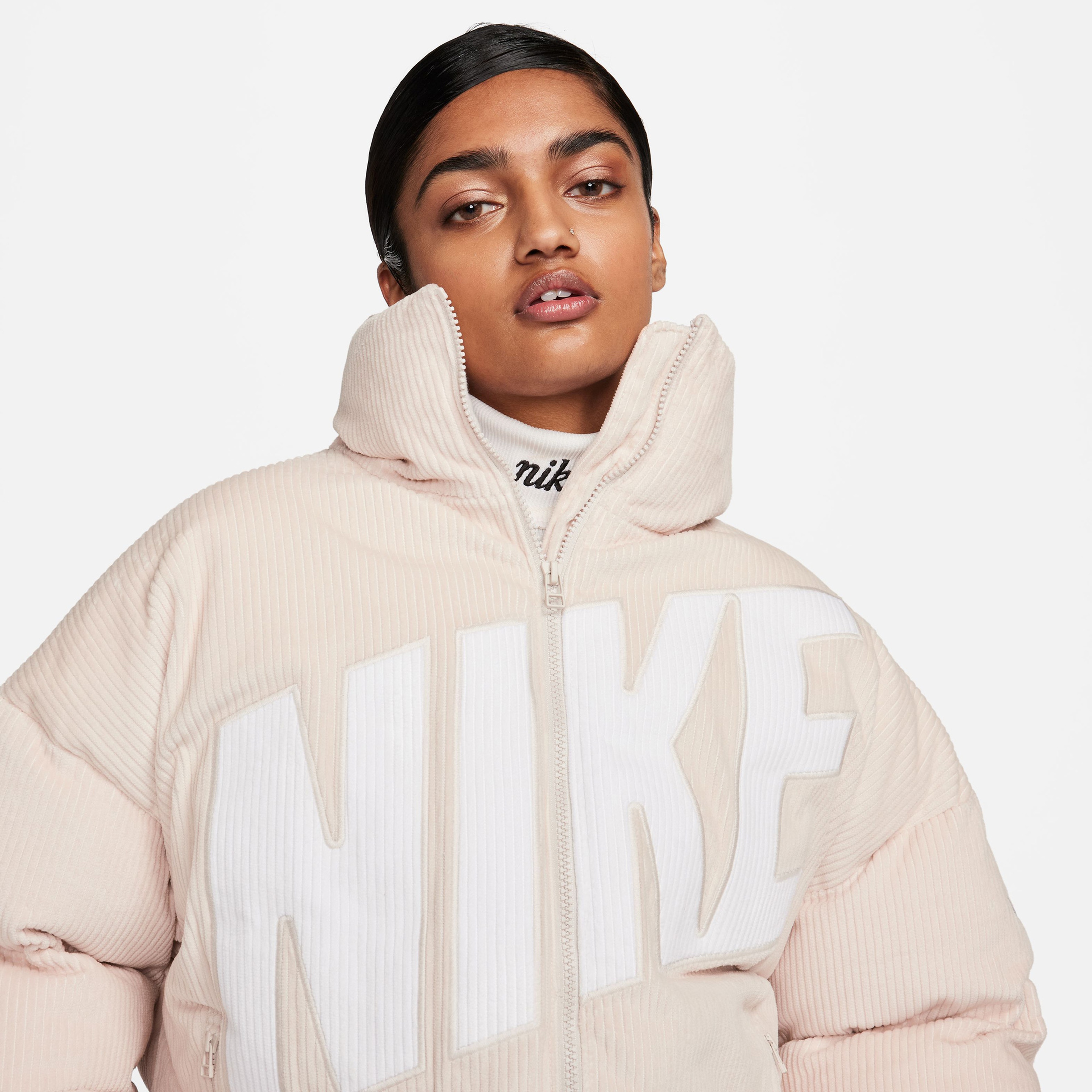 Nike Sportswear Essential Prima Kadın Krem Rengi Ceket