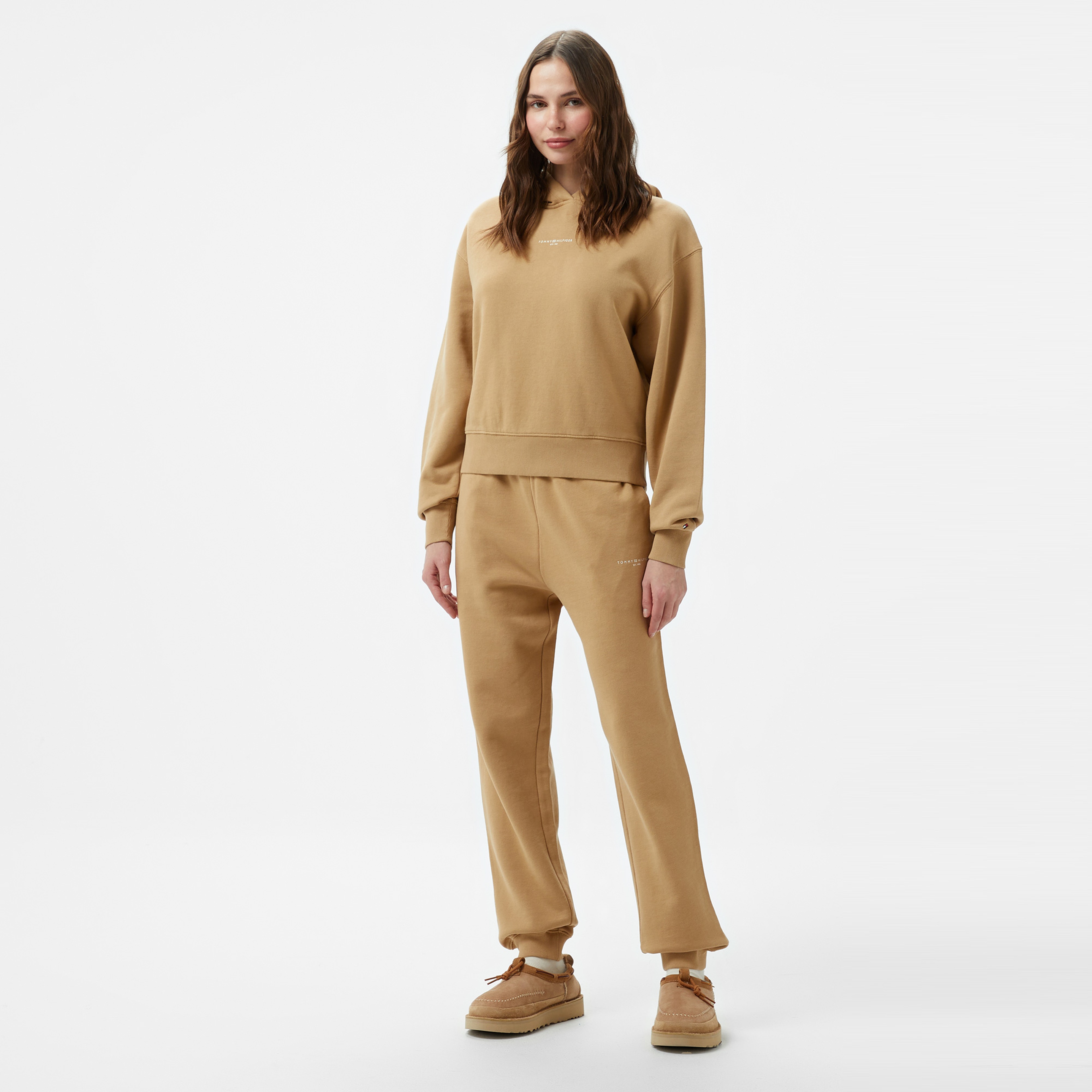 Tommy Hilfiger Modern Mini Corp Kadın Haki Hoodie