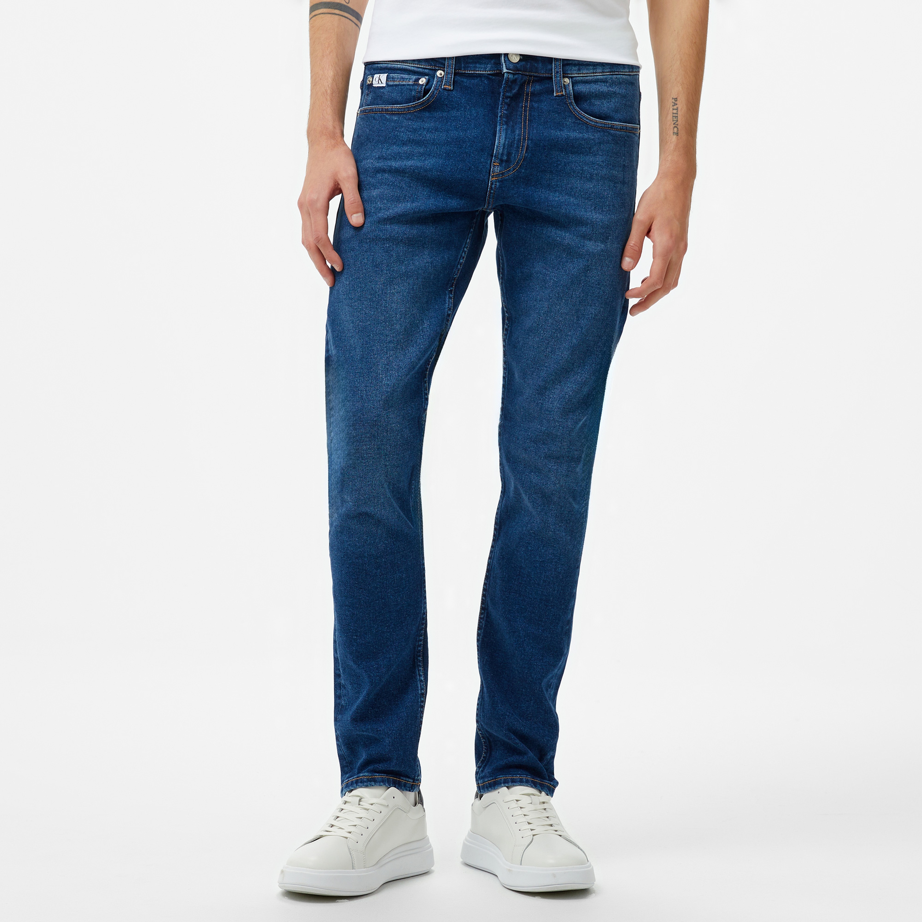 Calvin Klein Jeans Slim Erkek Mavi Jean