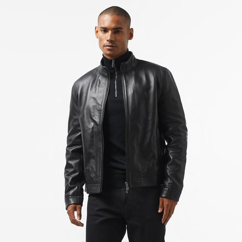 Calvin Klein Lamp Nappa Slw Padded Biker Erkek Siyah Biker Ceket