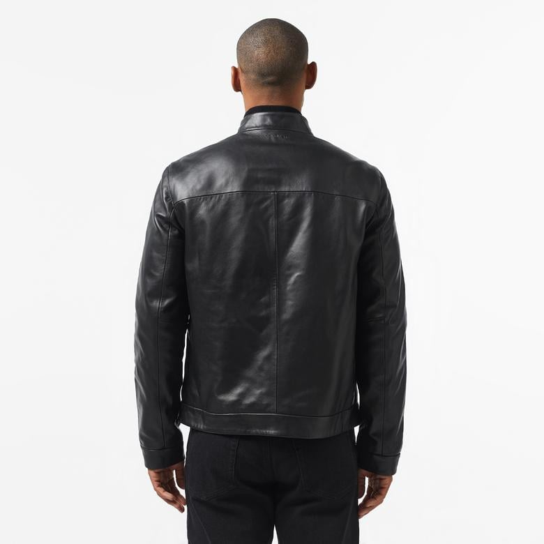 Calvin Klein Lamp Nappa Slw Padded Biker Erkek Siyah Biker Ceket