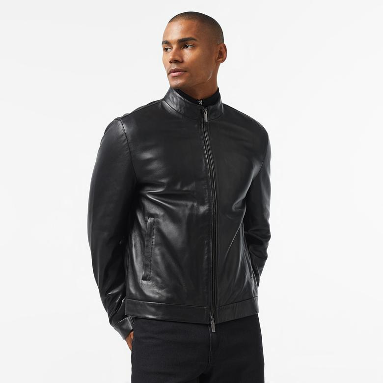 Calvin Klein Lamp Nappa Slw Padded Biker Erkek Siyah Biker Ceket