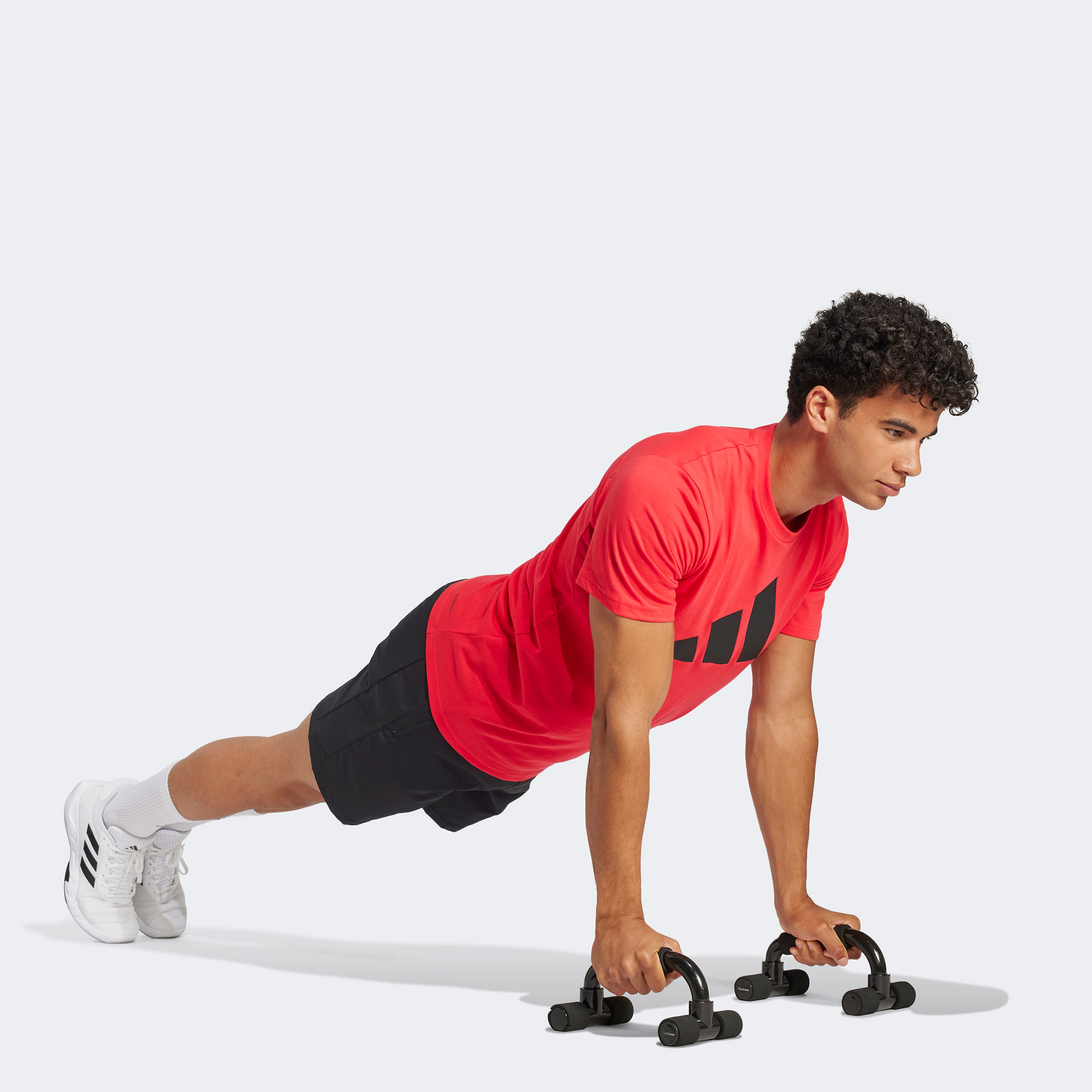 adidas Essentials Feelready Logo Erkek Kırmızı Antrenman T-Shirt