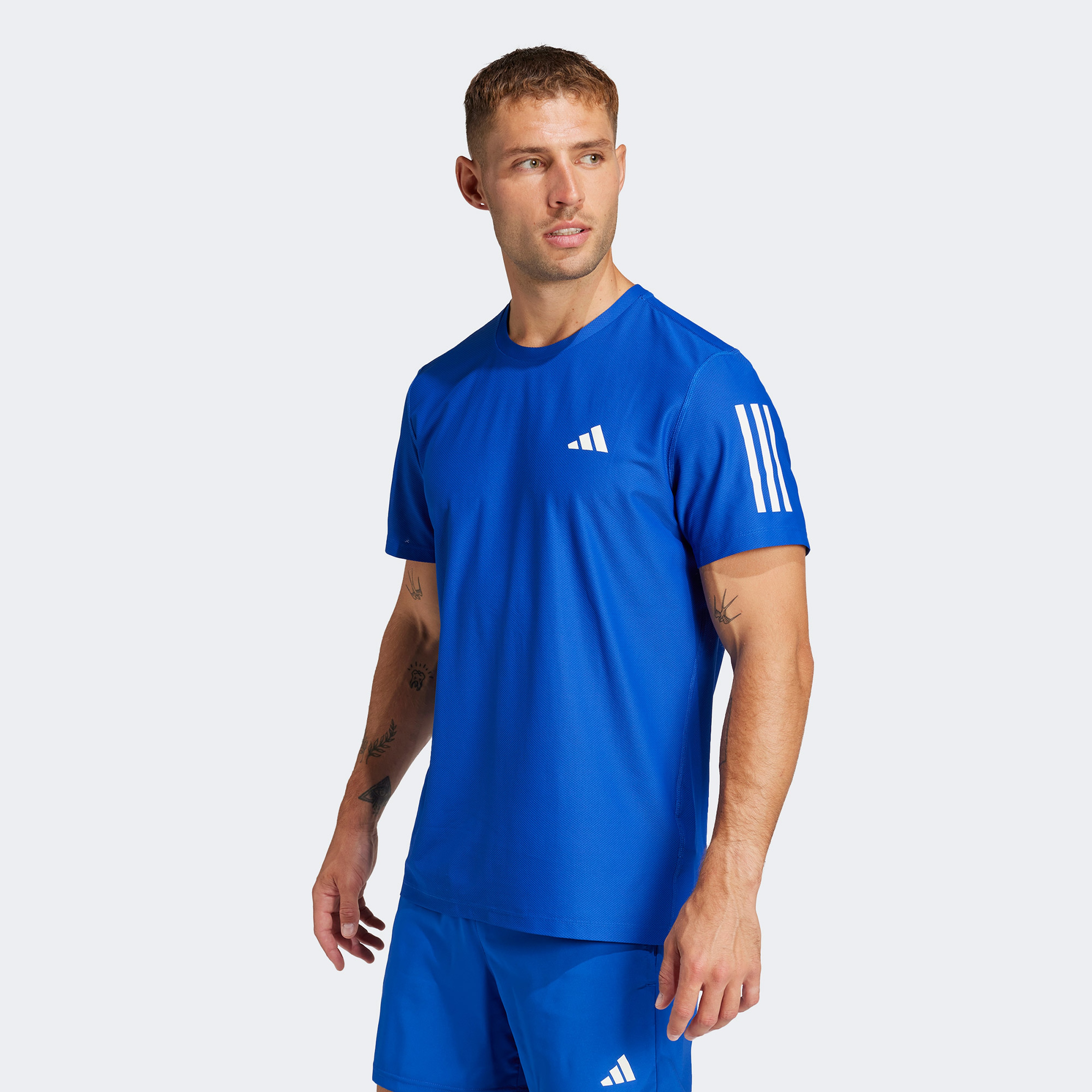 Adidas Erkek Mavi T-Shirt