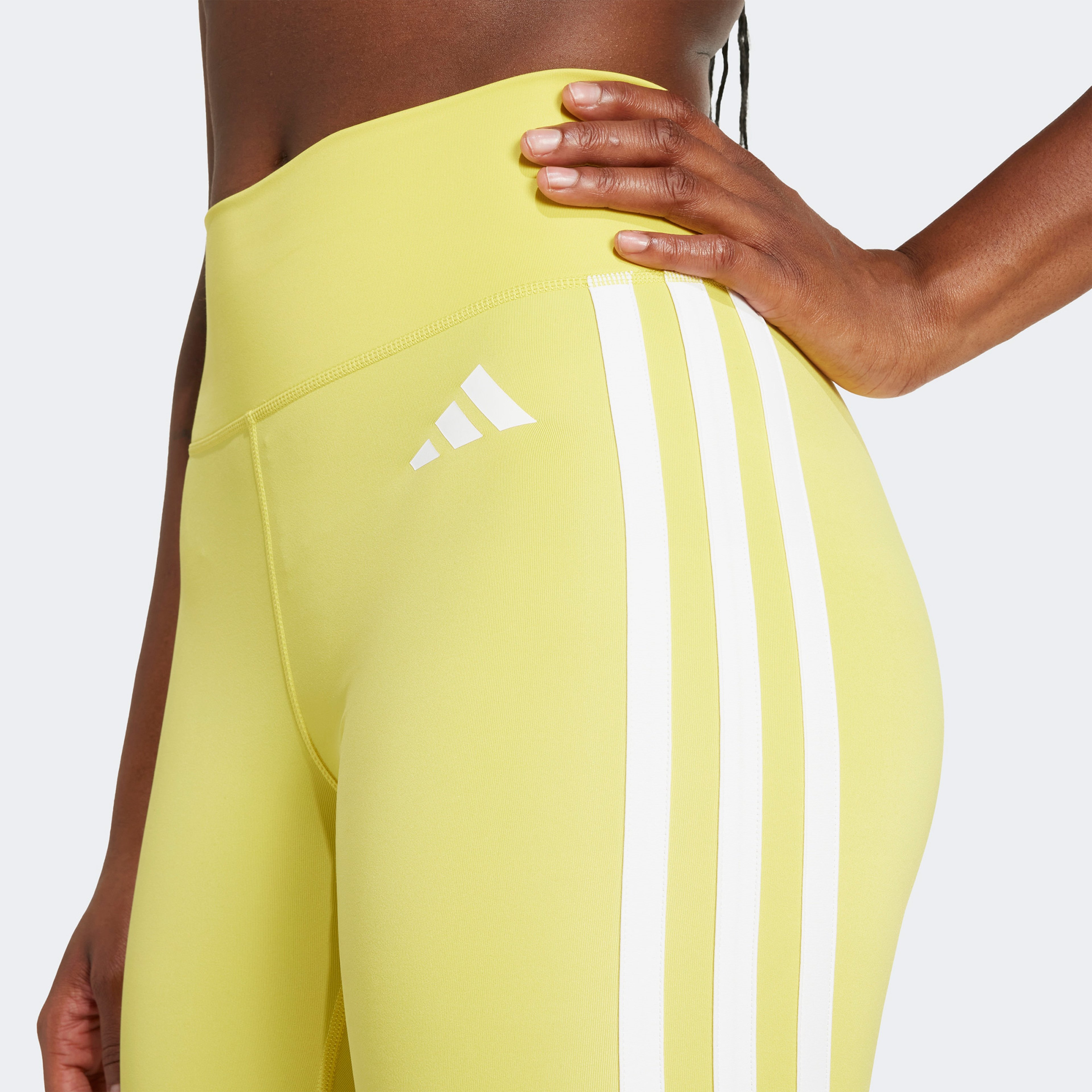 adidas Opt Ess 3S S Kadın Sarı Antrenman Taytı