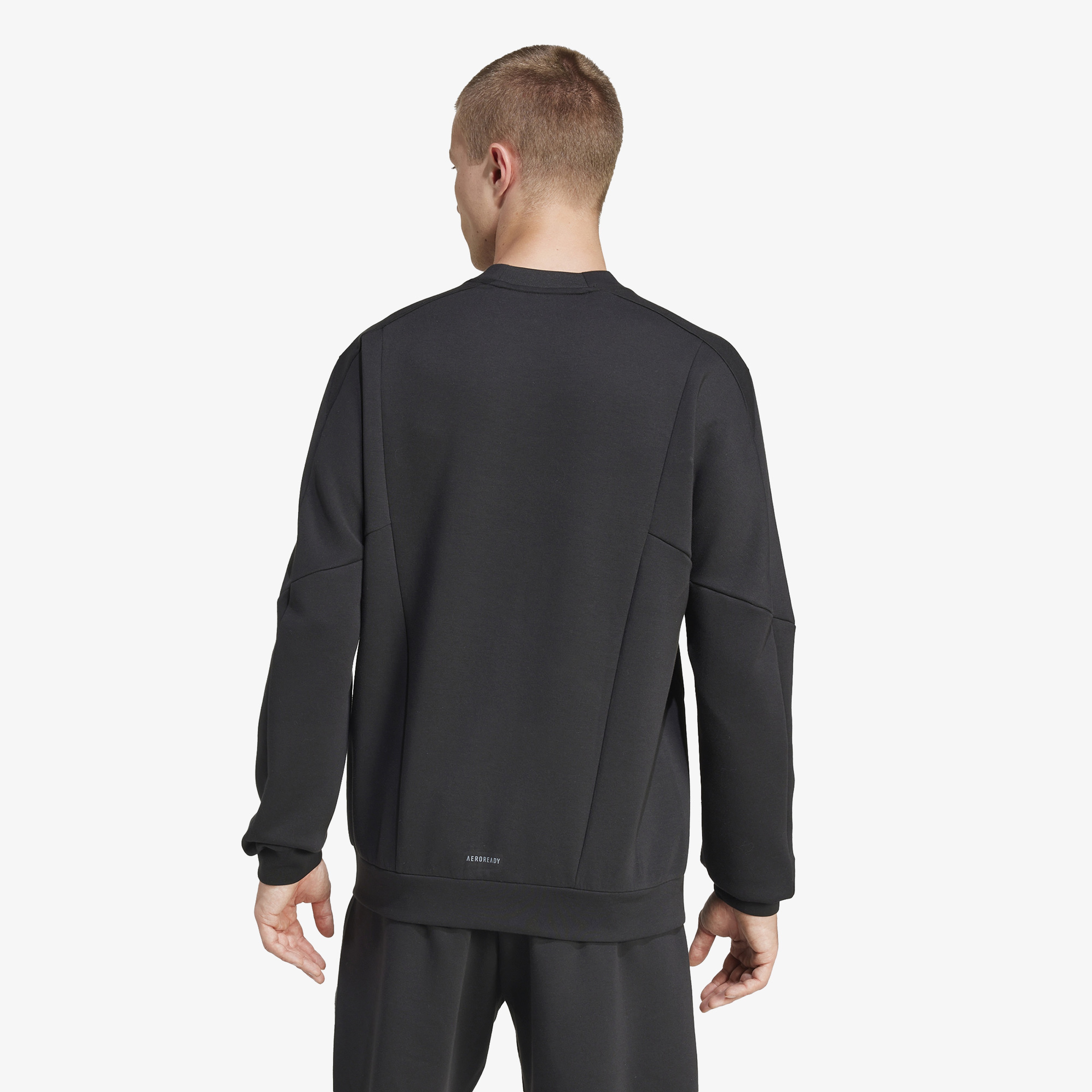 adidas Designed For Training Crew Erkek Siyah Sweatshirt