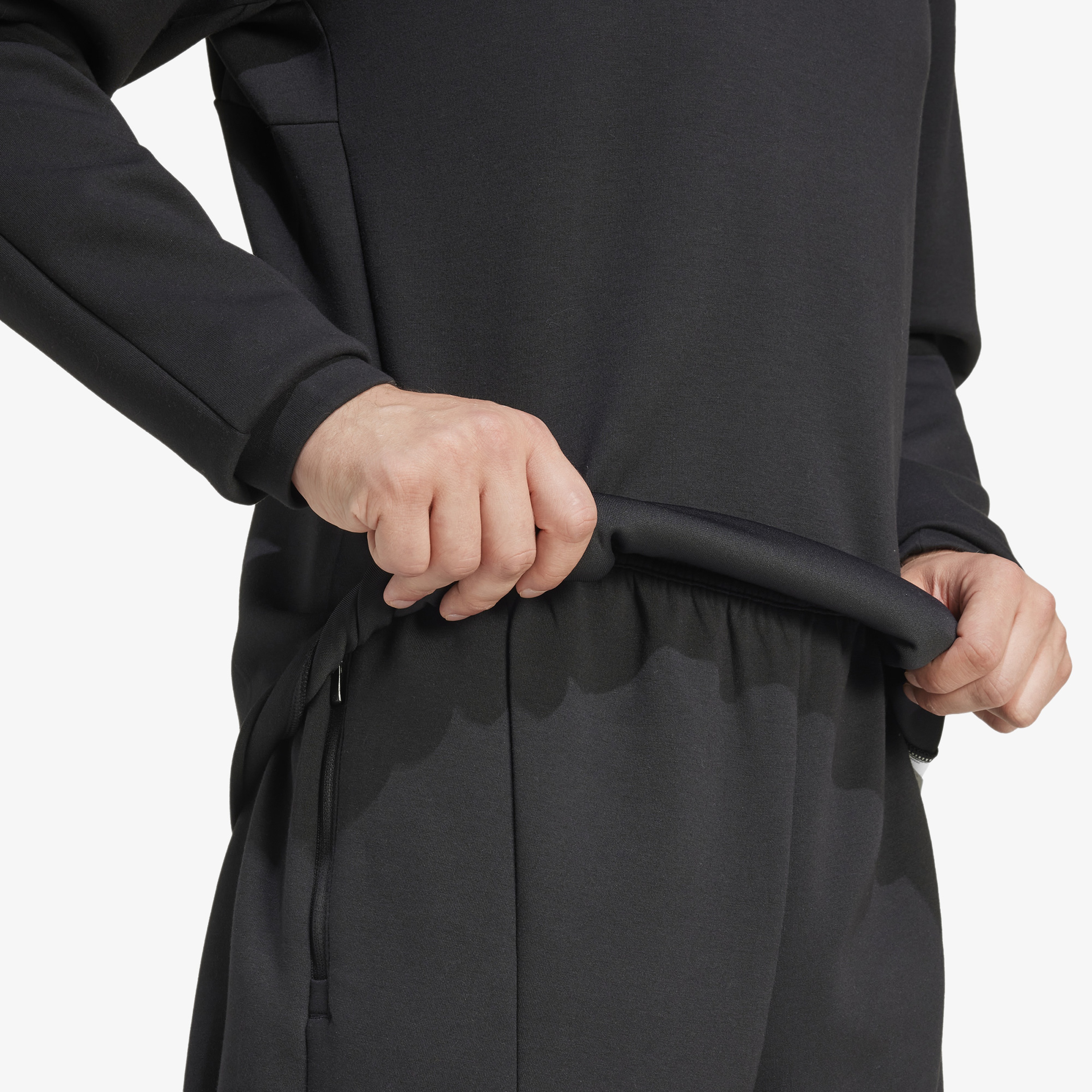 adidas Designed For Training Crew Erkek Siyah Sweatshirt