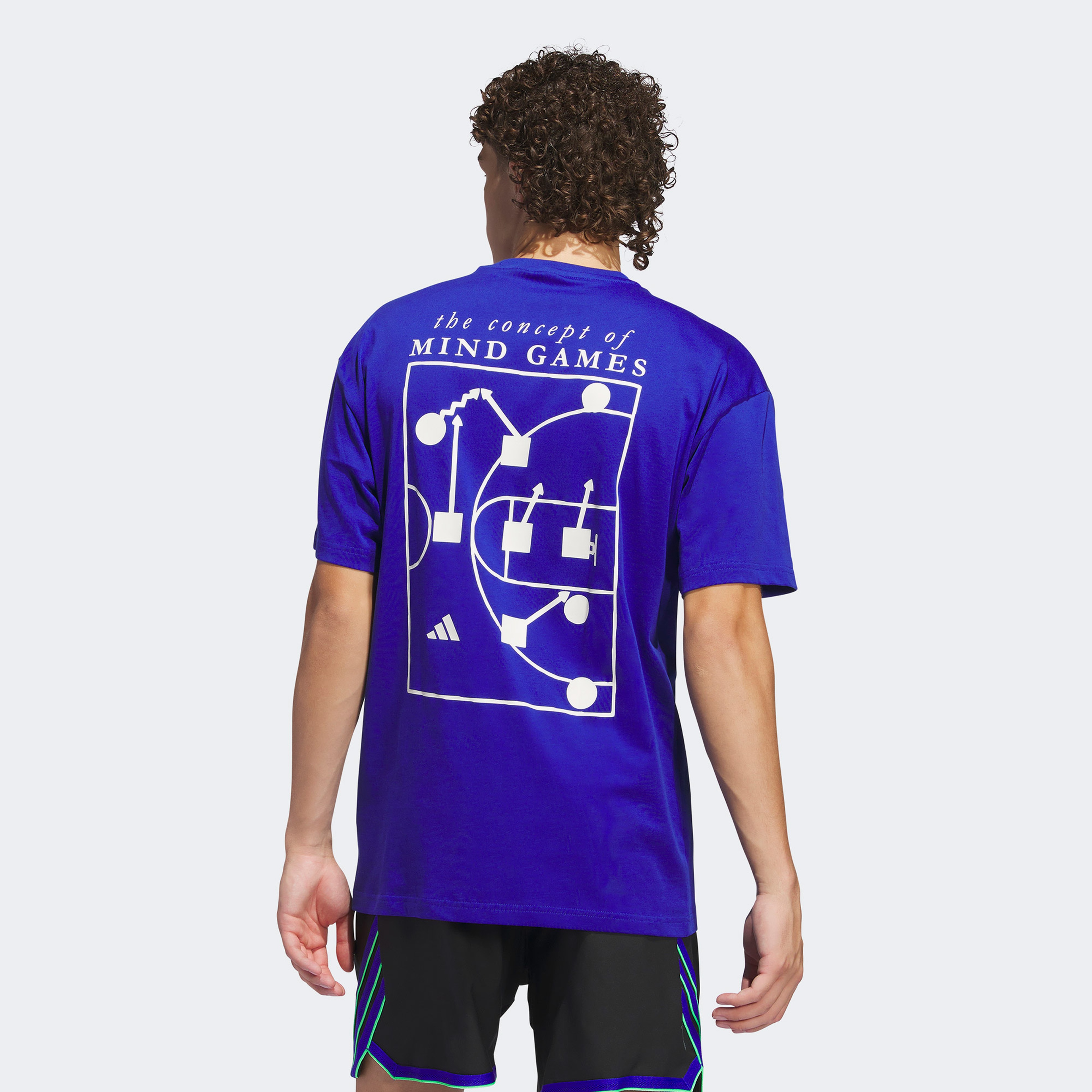 adidas Basketball Graphic Erkek Mavi T-Shirt