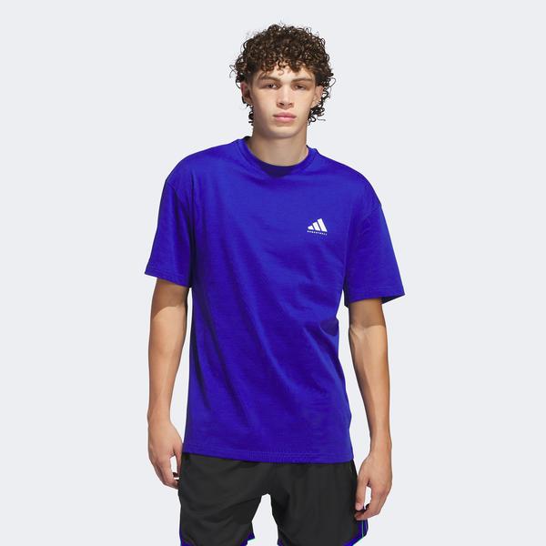 adidas Basketball Graphic Erkek Mavi T-Shirt