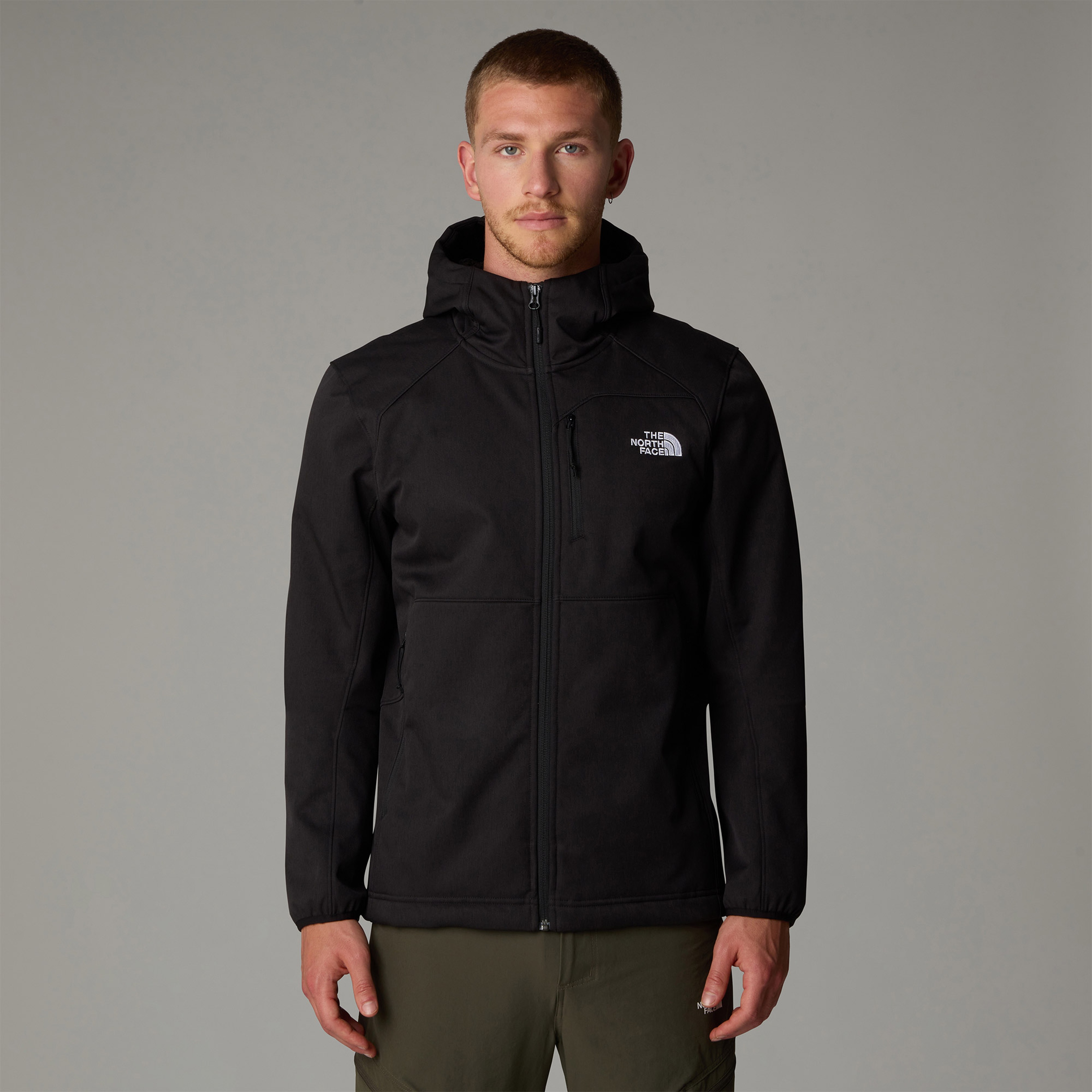The North Face Quest Hooded Softshell Erkek Siyah Outdoor Kapüşonlu Mont