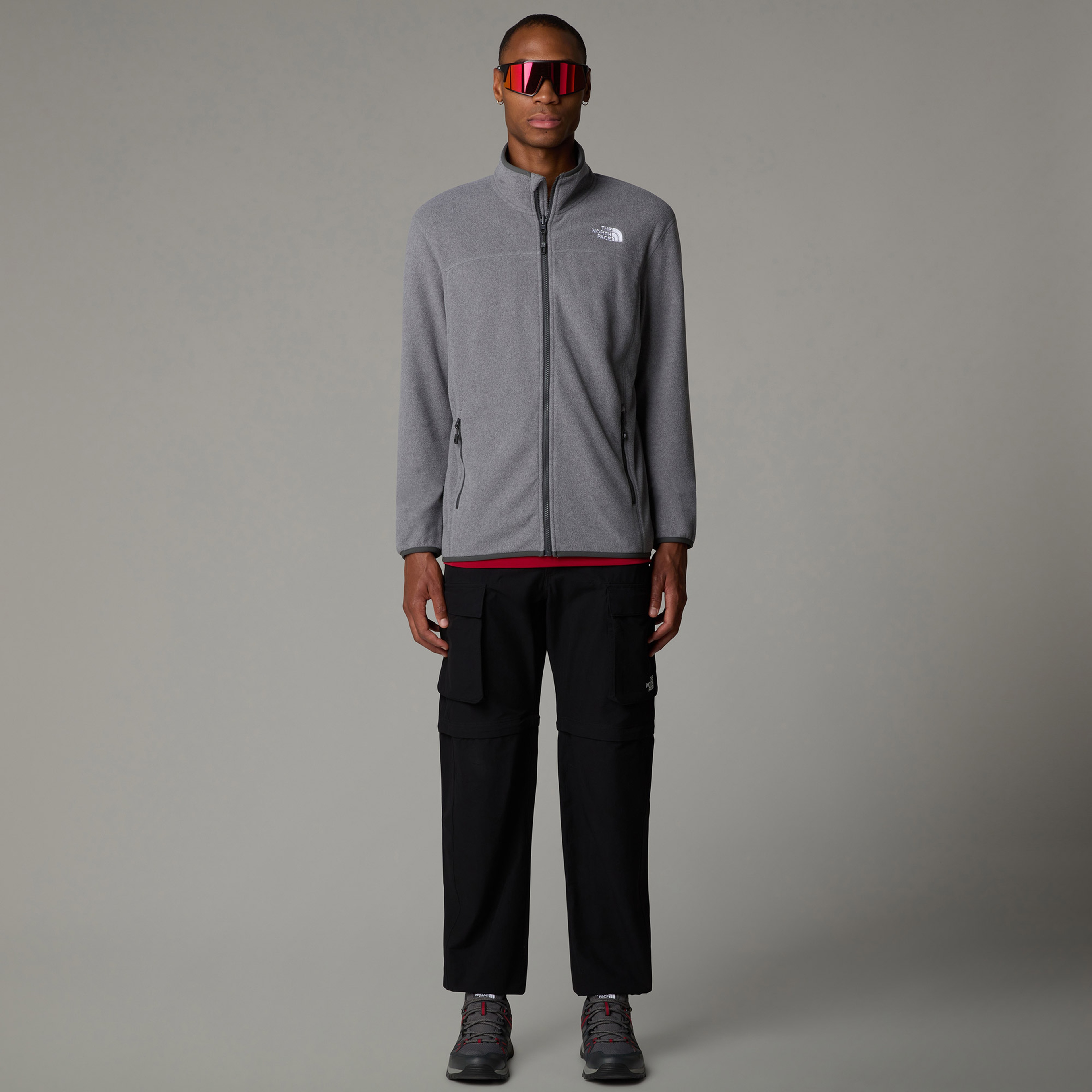The North Face Glacier 100 Erkek Gri Outdoor Polar