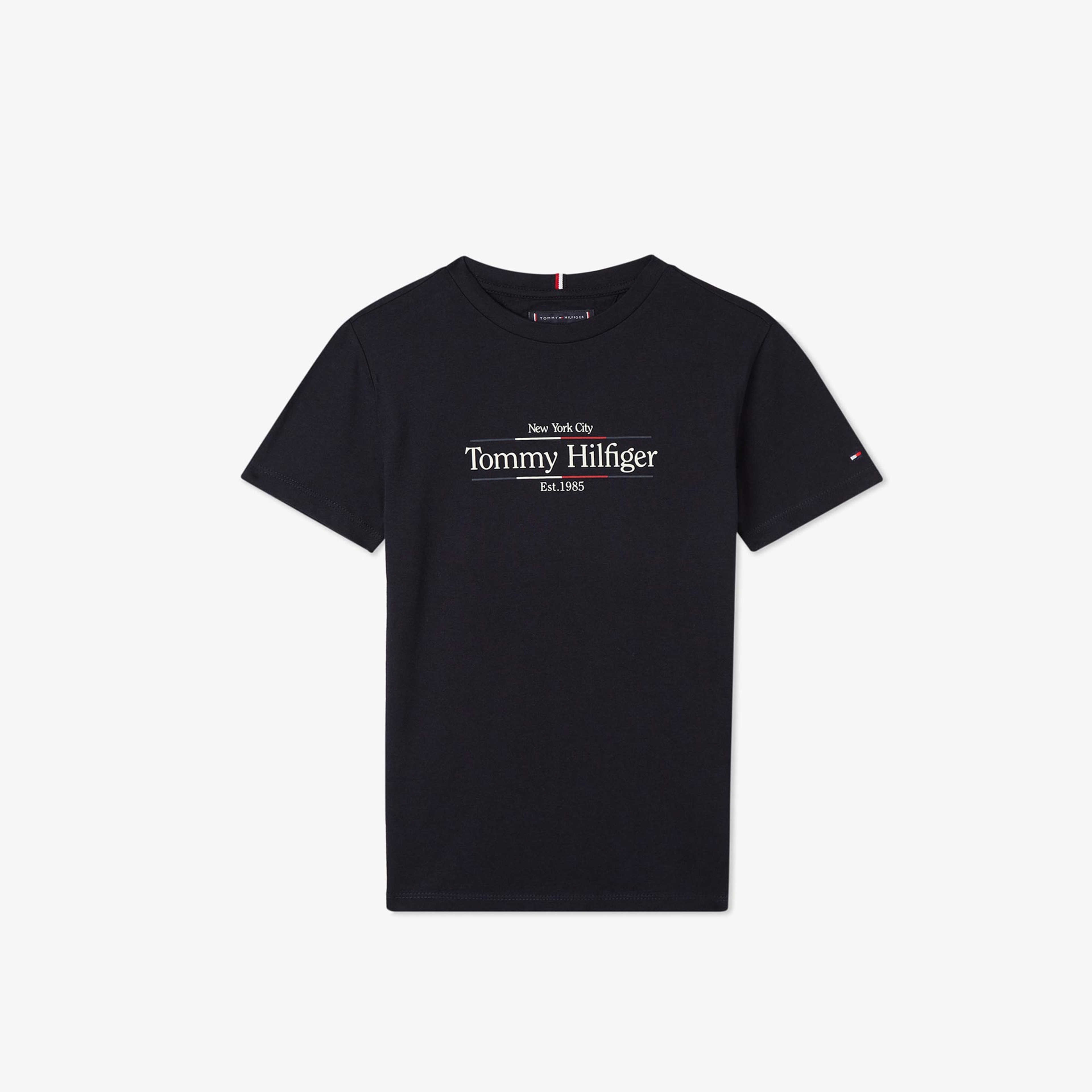 Tommy Hilfiger icon Print Çocuk Mavi T-Shirt