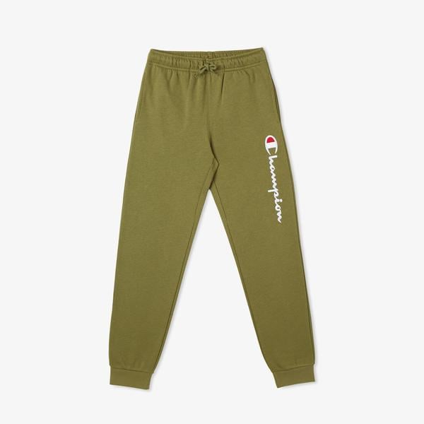 Champion Big Logo Fleece Jogger Çocuk Yeşil Eşofman Altı