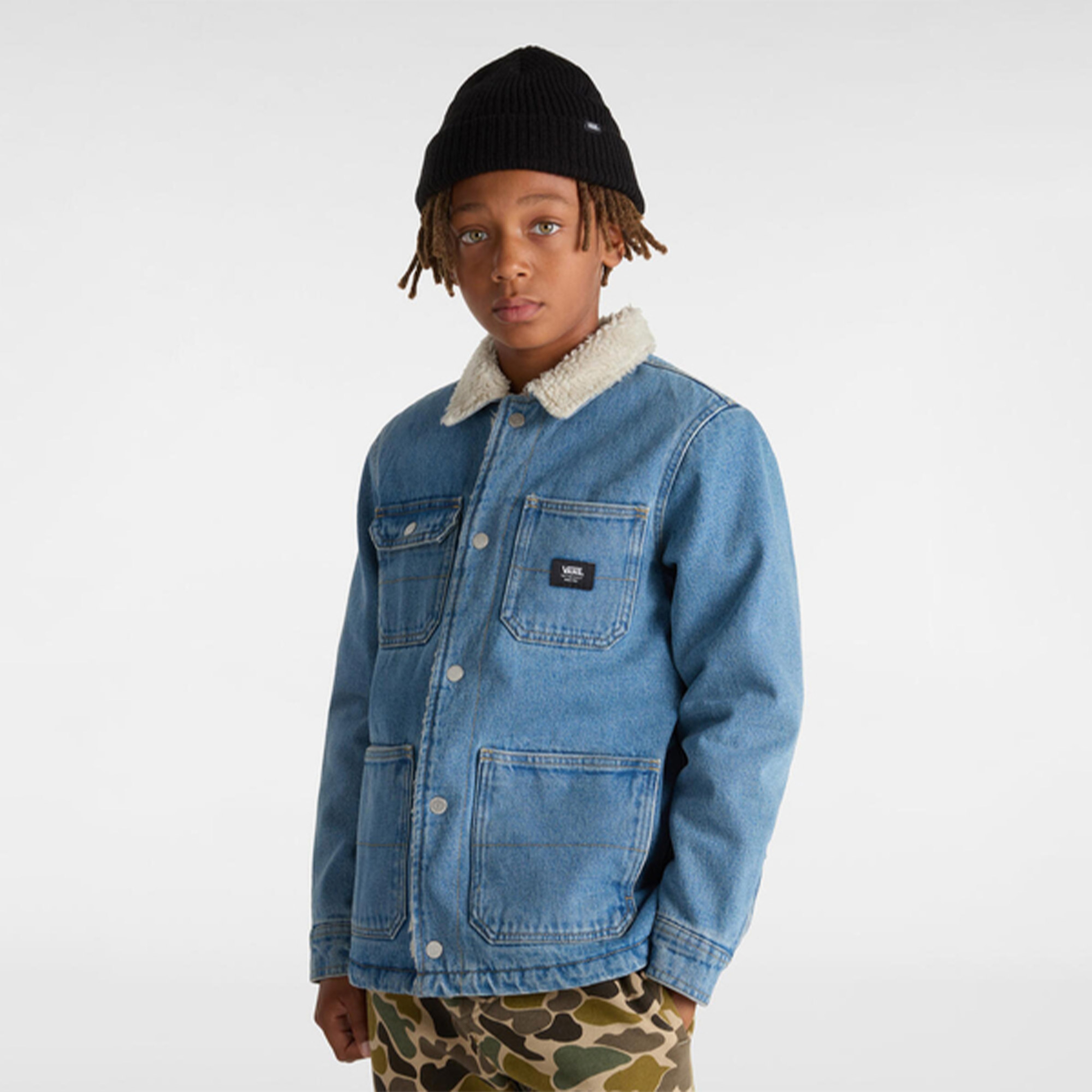 Vans By Drill Chore Denim Sherpa Çocuk Mavi Ceket