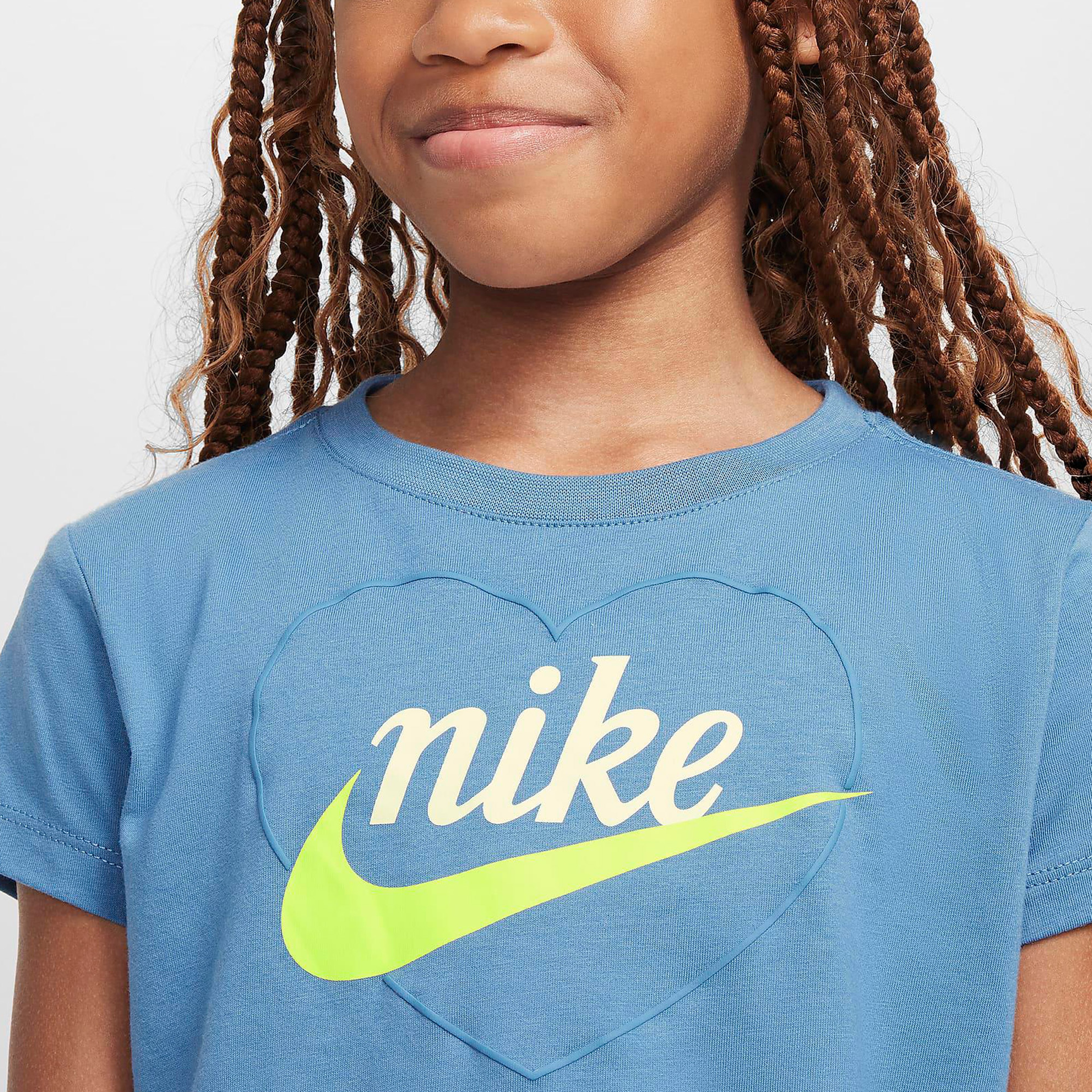 Nike New Impressions Little Heart Graphic Çocuk Mavi T-Shirt