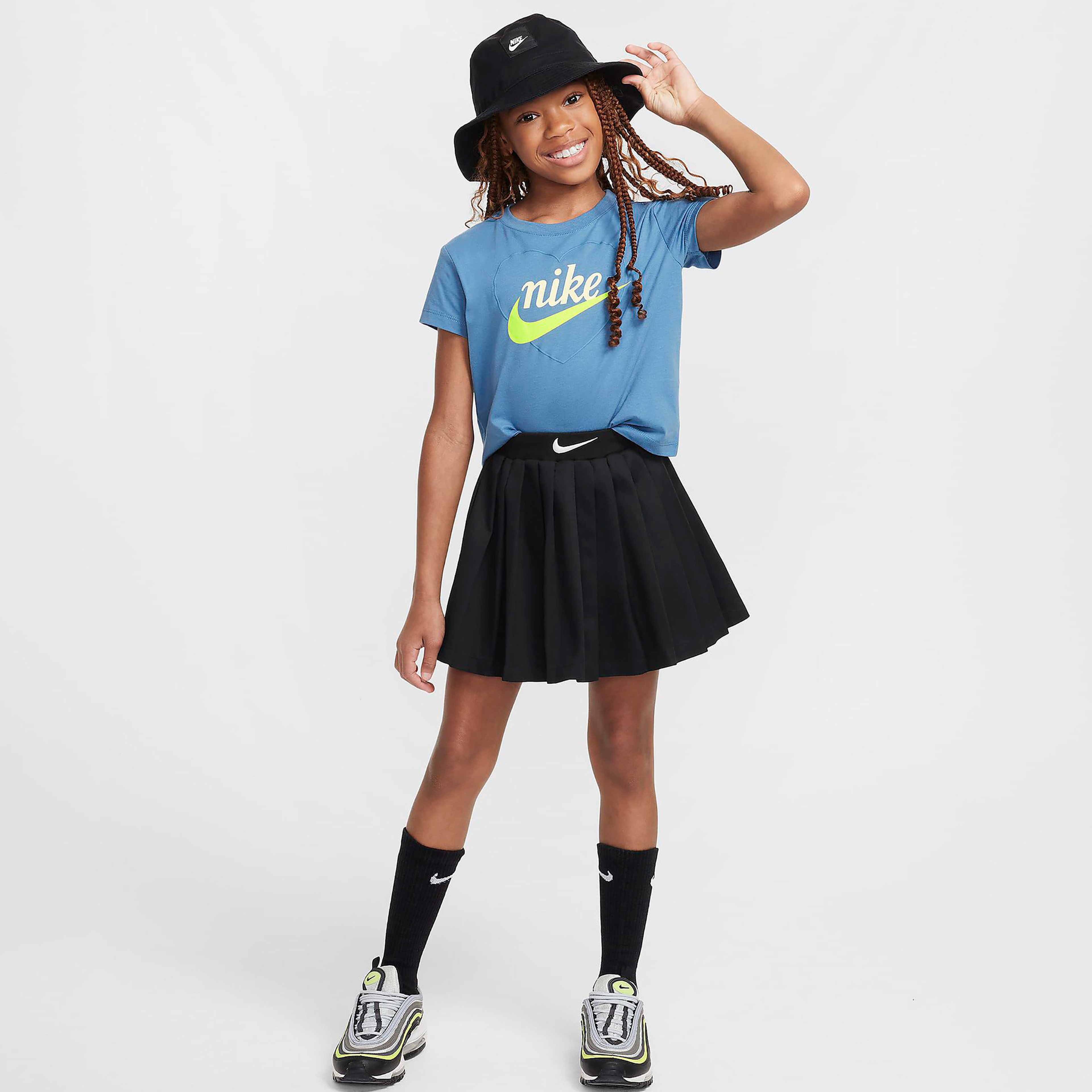 Nike New Impressions Little Heart Graphic Çocuk Mavi T-Shirt