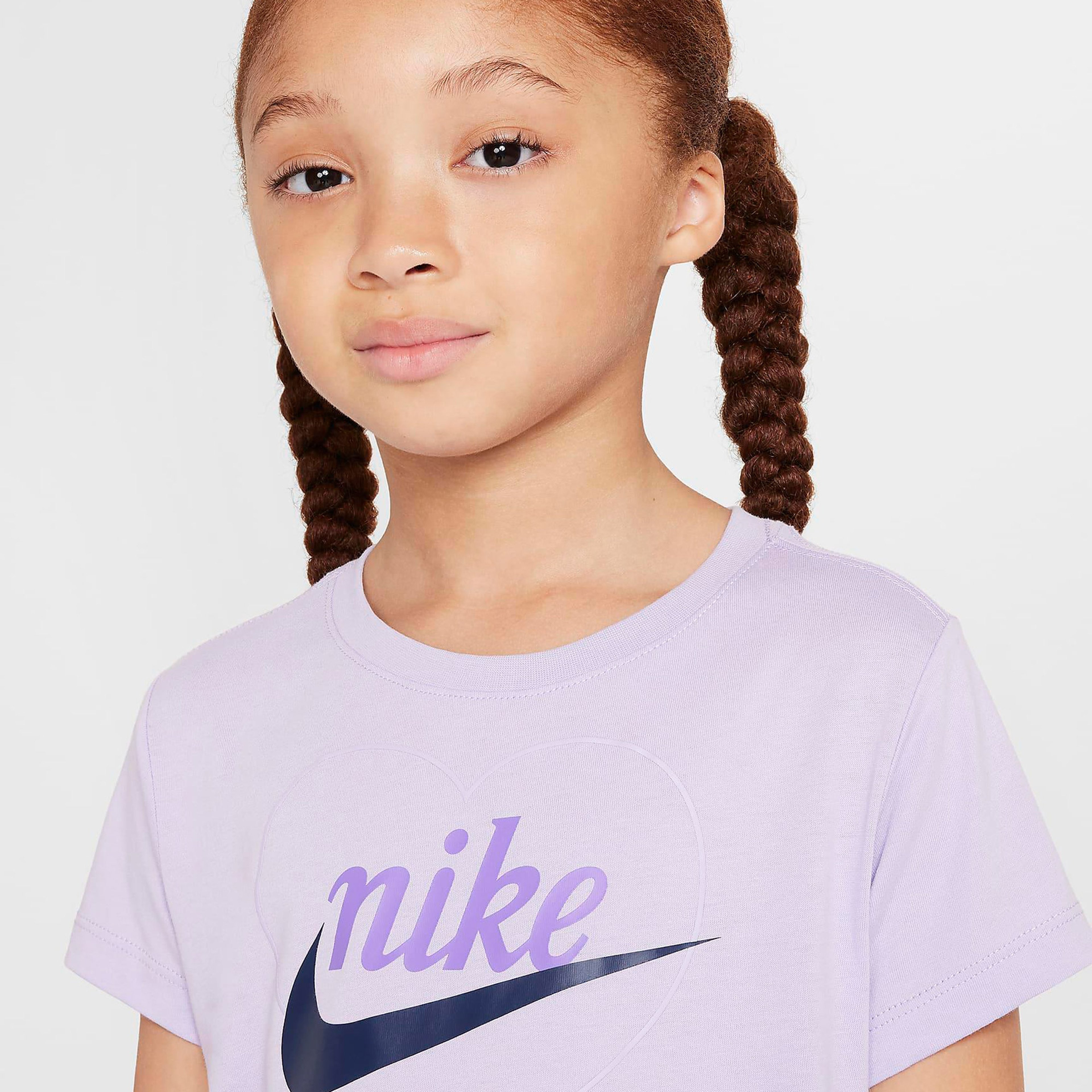 Nike New Impressions Little Heart Graphic Çocuk Mor T-Shirt