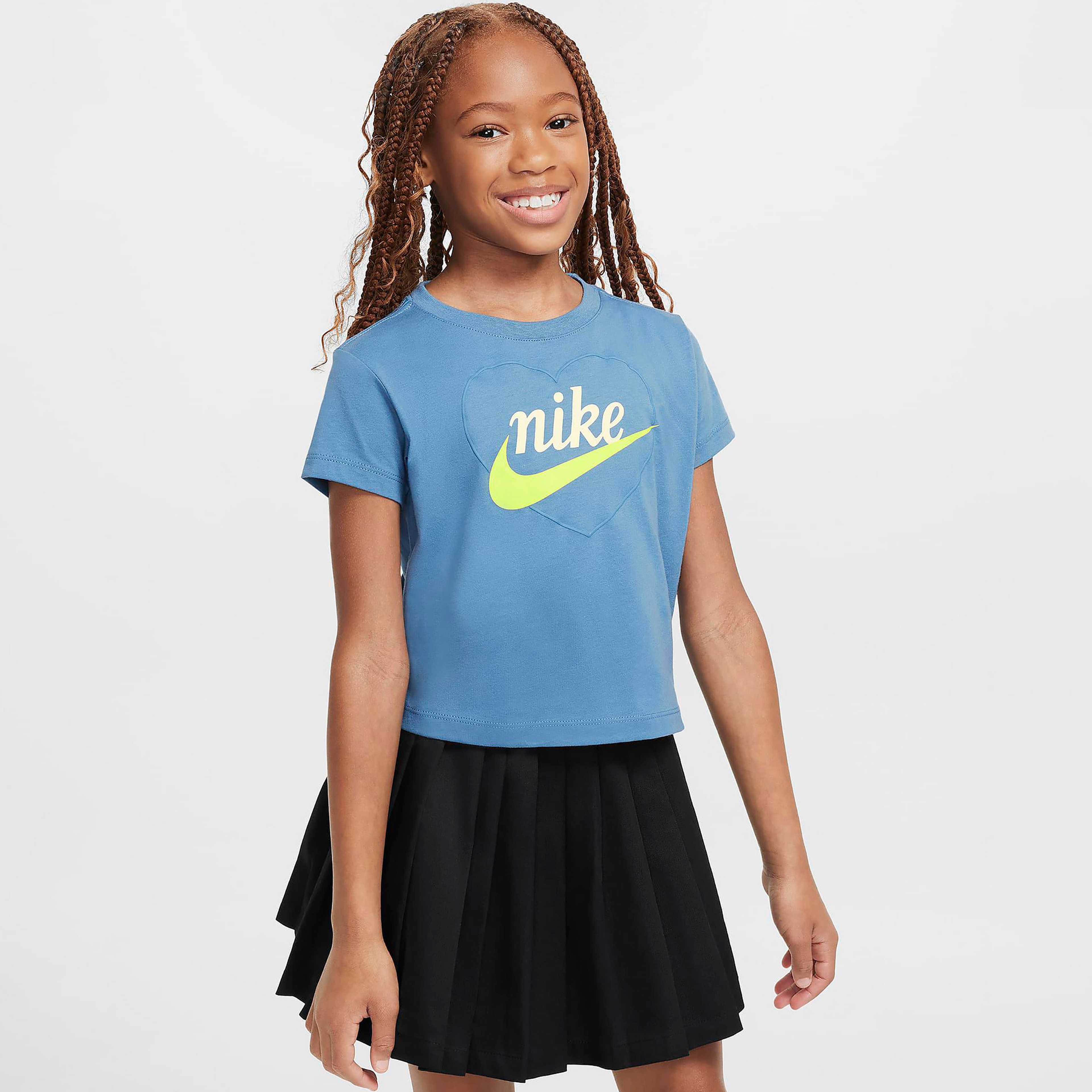 Nike New Impressions Little Heart Graphic Çocuk Mavi T-Shirt