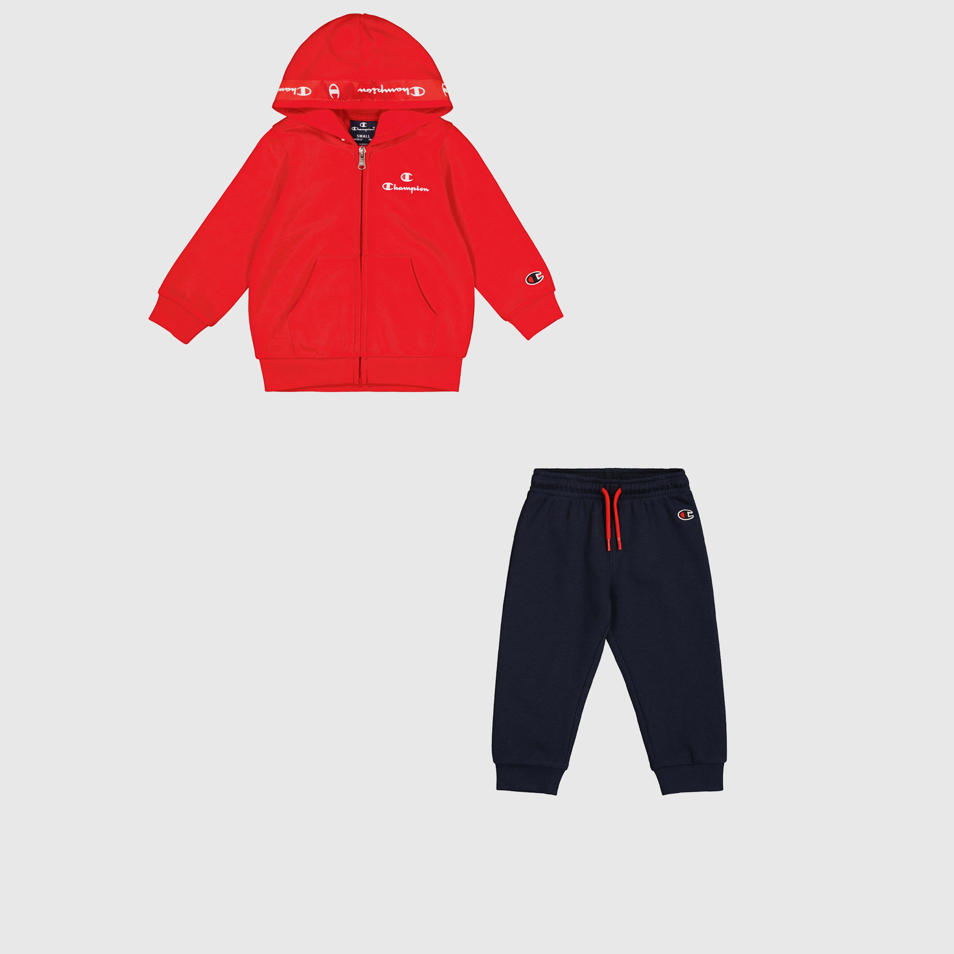 Champion Hooded Full Zip Suit Çocuk Kırmızı Eşofman Takımı