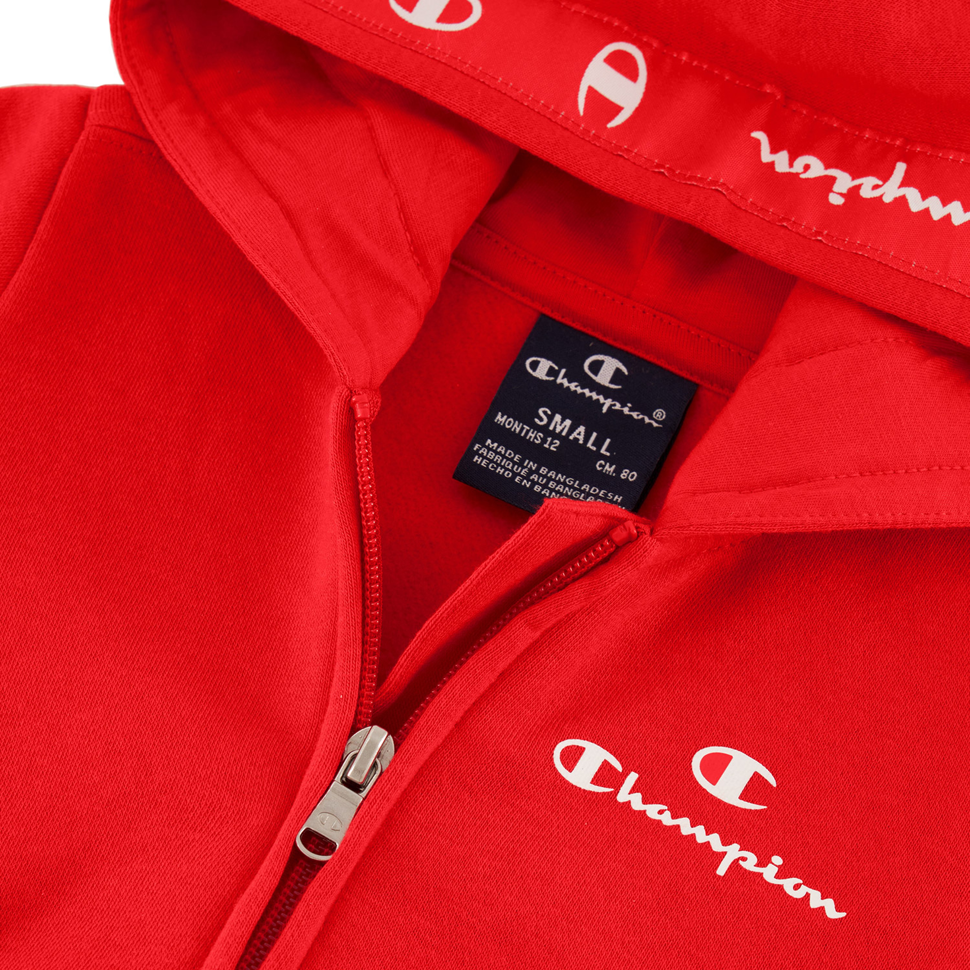 Champion Hooded Full Zip Suit Çocuk Kırmızı Eşofman Takımı