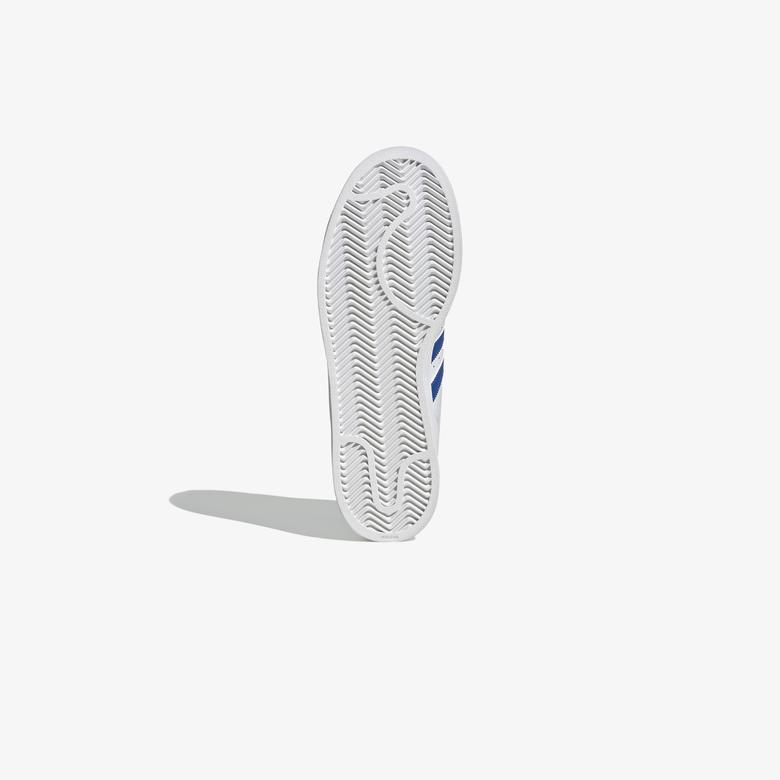 adidas Superstar II Erkek Mavi Detaylı Beyaz Sneaker