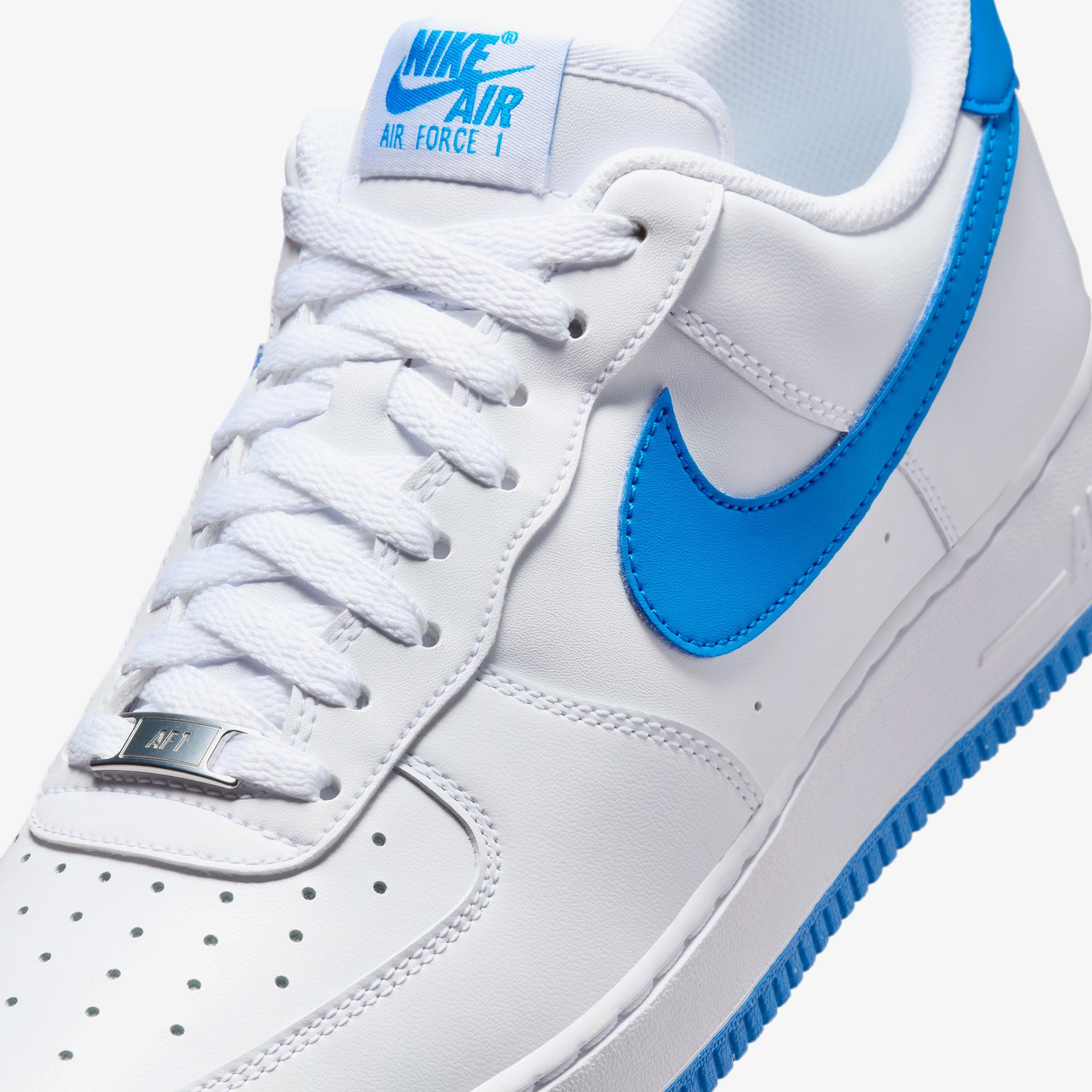 Nike Air Force 1 07 Sportswear Erkek Beyaz/Mavi Spor Ayakkabı
