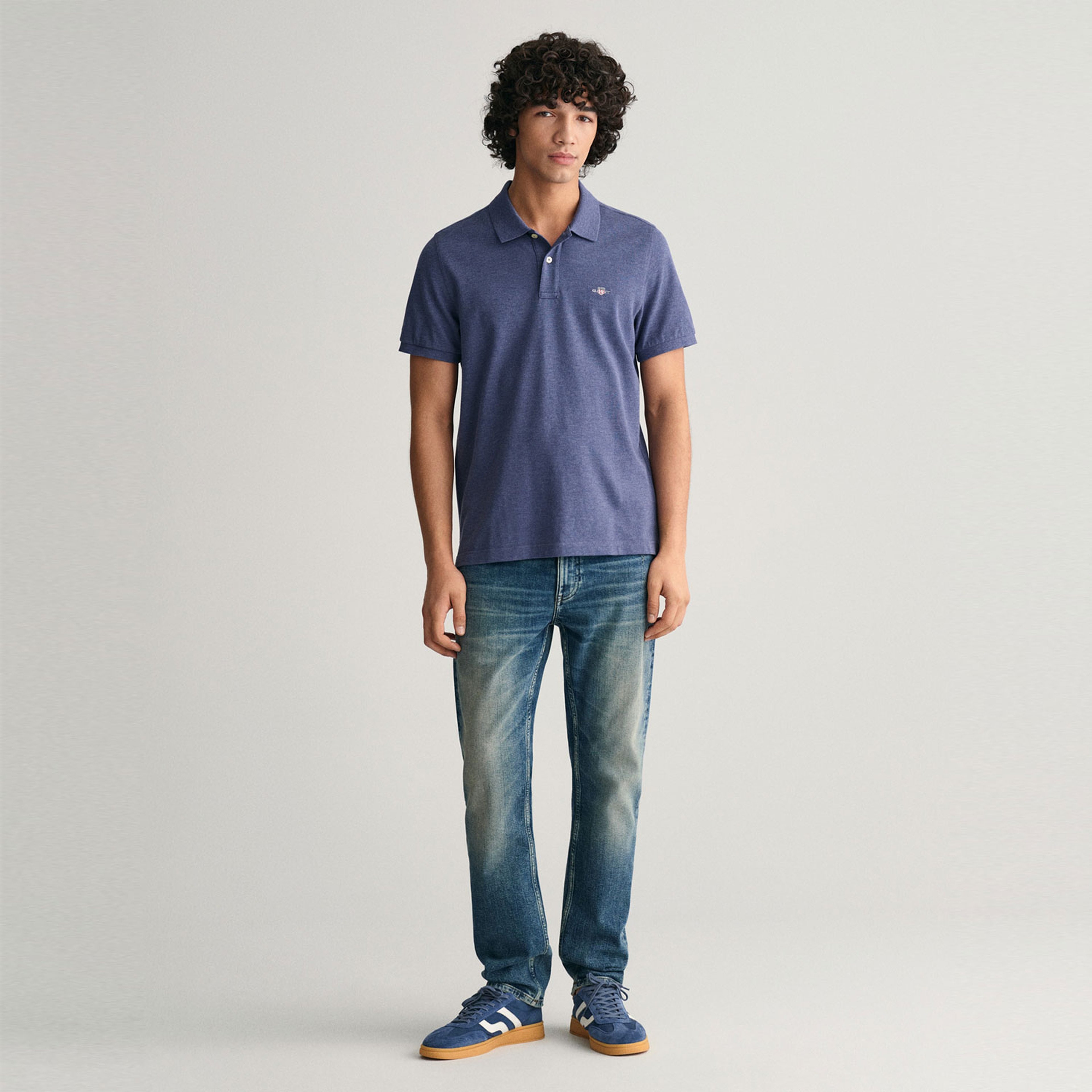 GANT Erkek Lacivert Regular Fit Polo