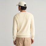 GANT Erkek Krem Regular Fit Bisiklet Yaka Logolu Kazak