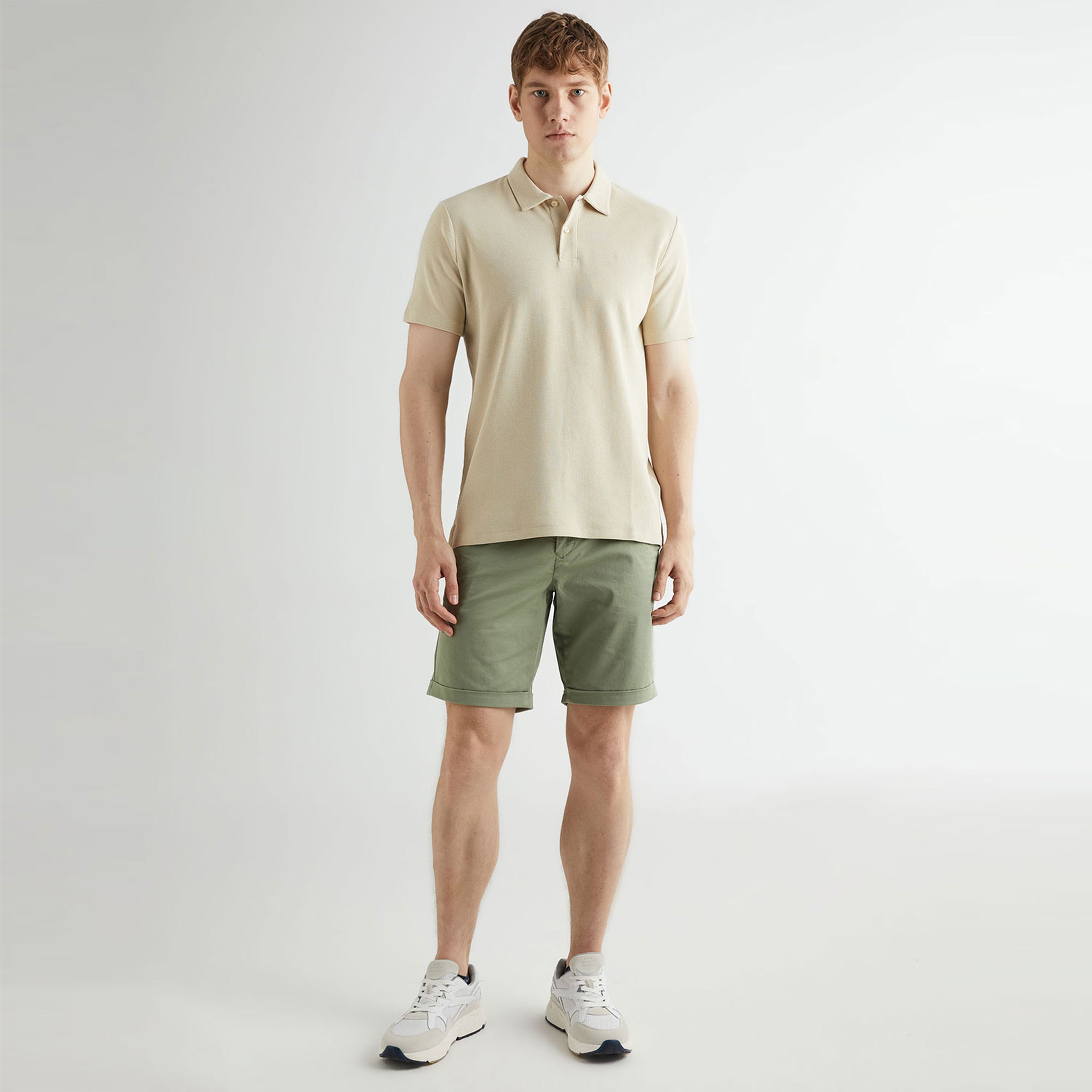 GANT Erkek Bej Regular Fit Dokulu Polo