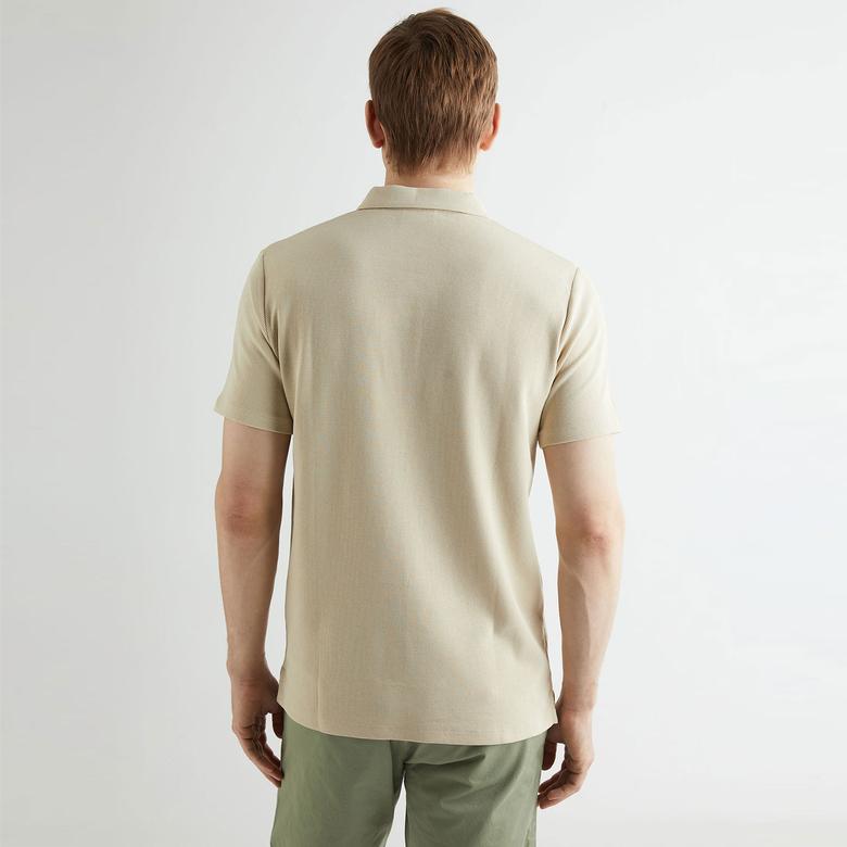 GANT Erkek Bej Regular Fit Dokulu Polo
