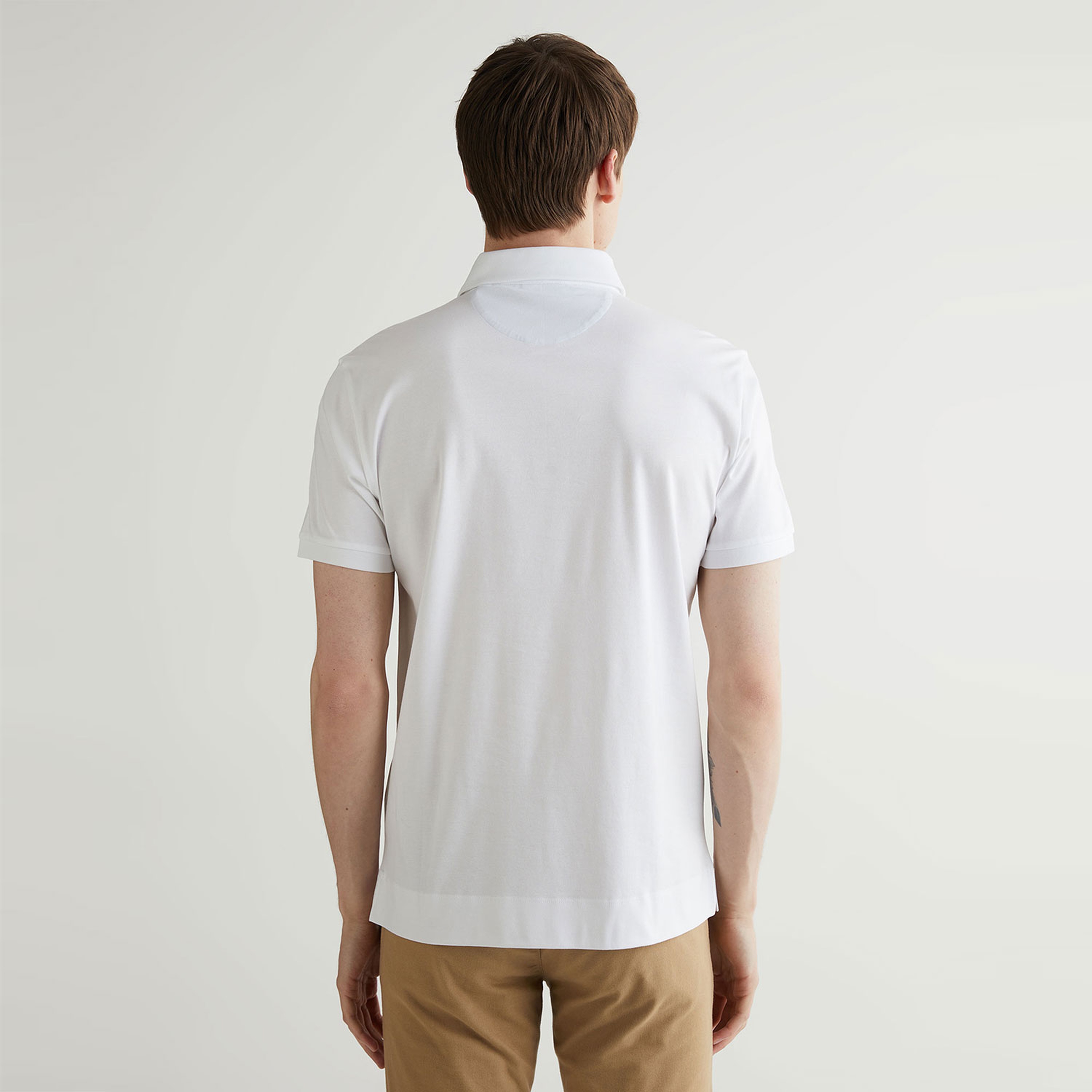 GANT Erkek Beyaz Slim Fit Logolu Polo