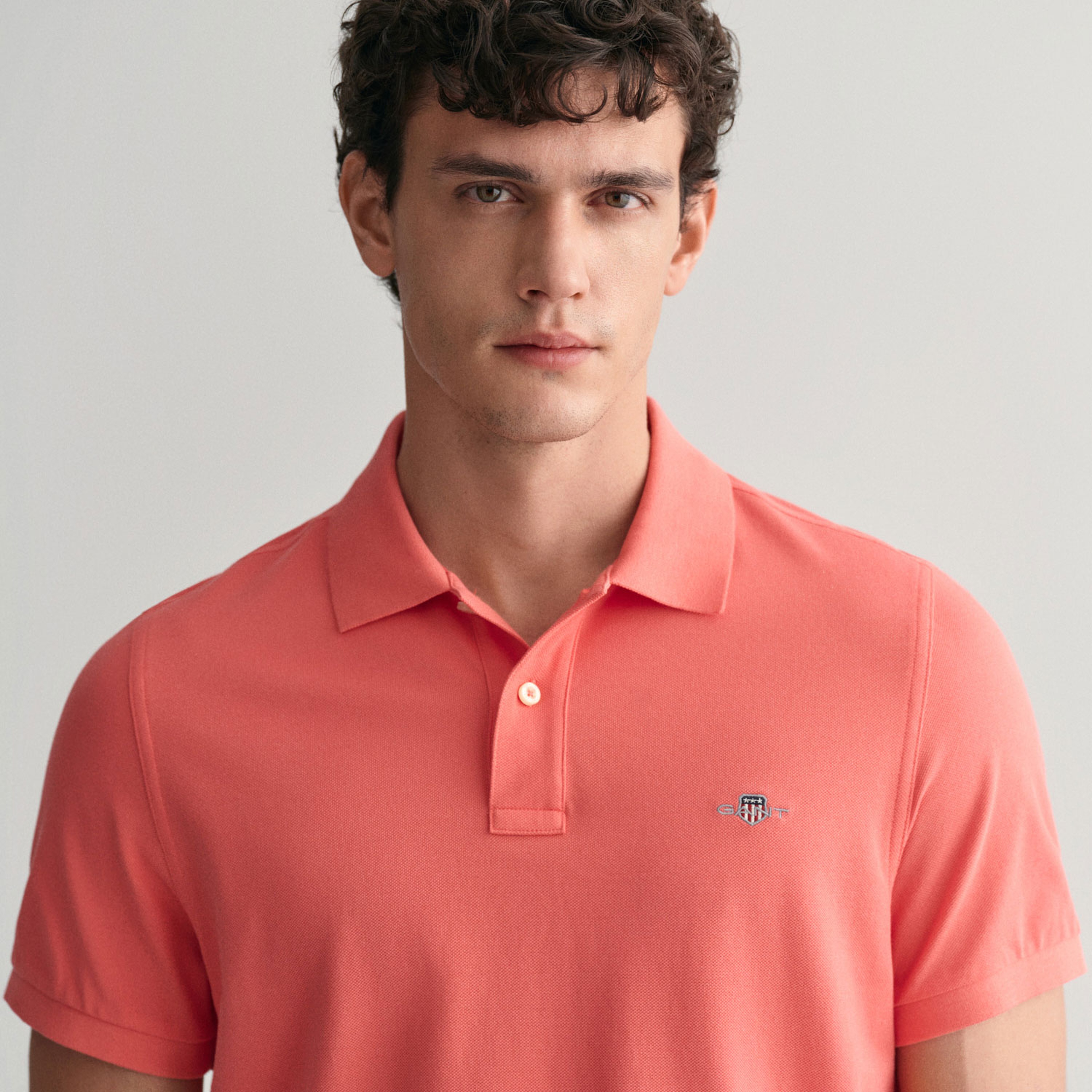 GANT Erkek Pembe Regular Fit Logolu Polo