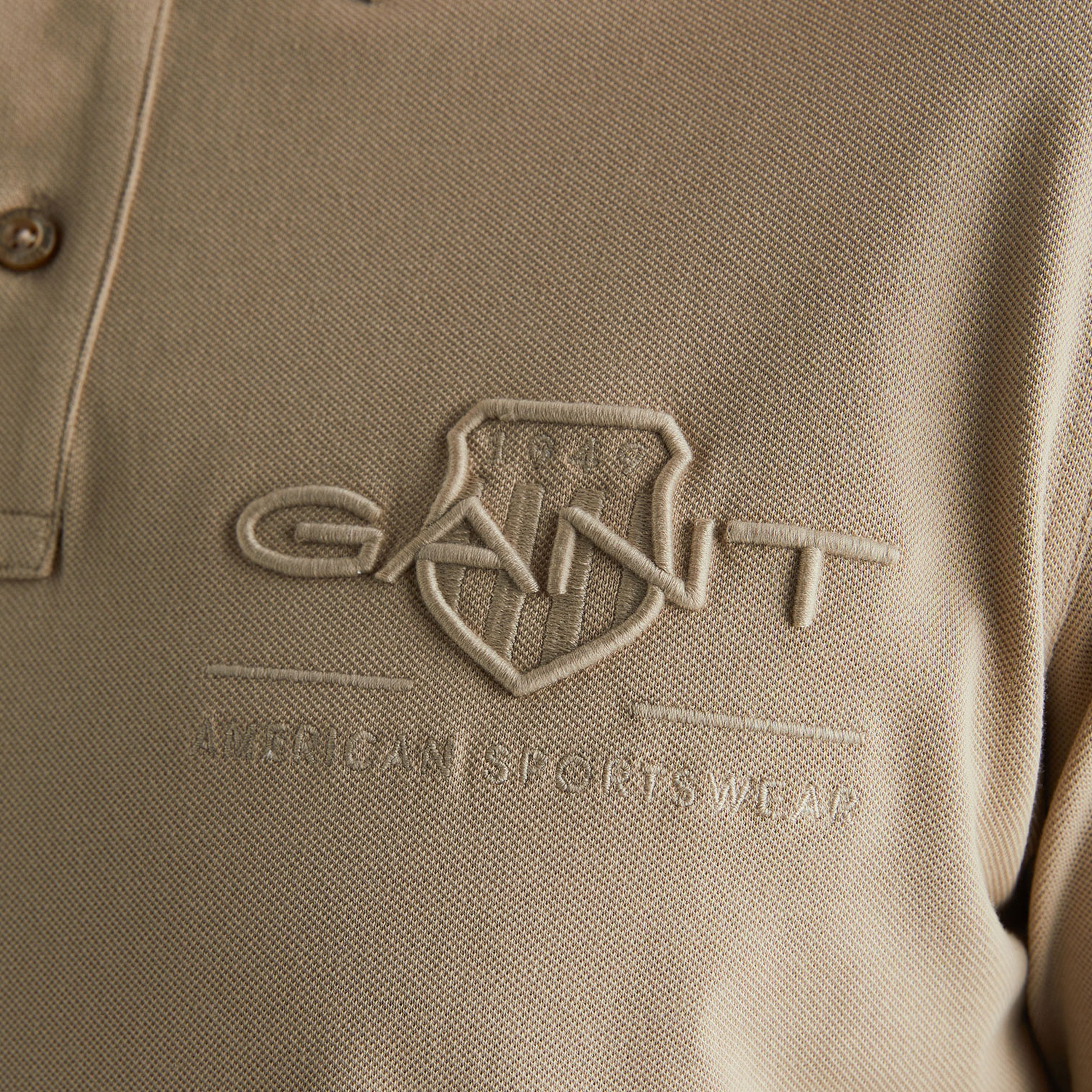 GANT Erkek Bej Regular Fit Logolu Polo