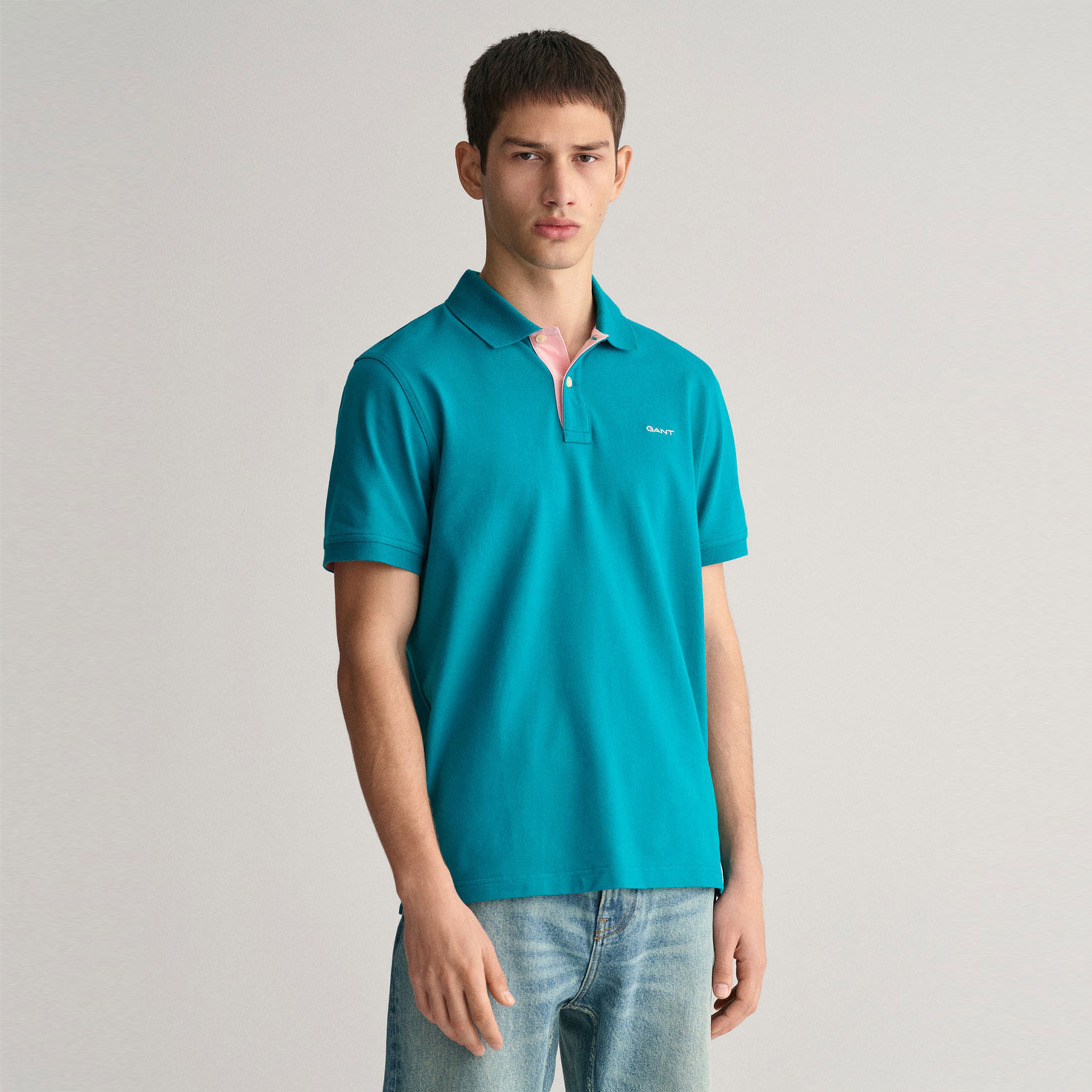 GANT Erkek Mavi Regular Fit Polo Yaka T-Shirt