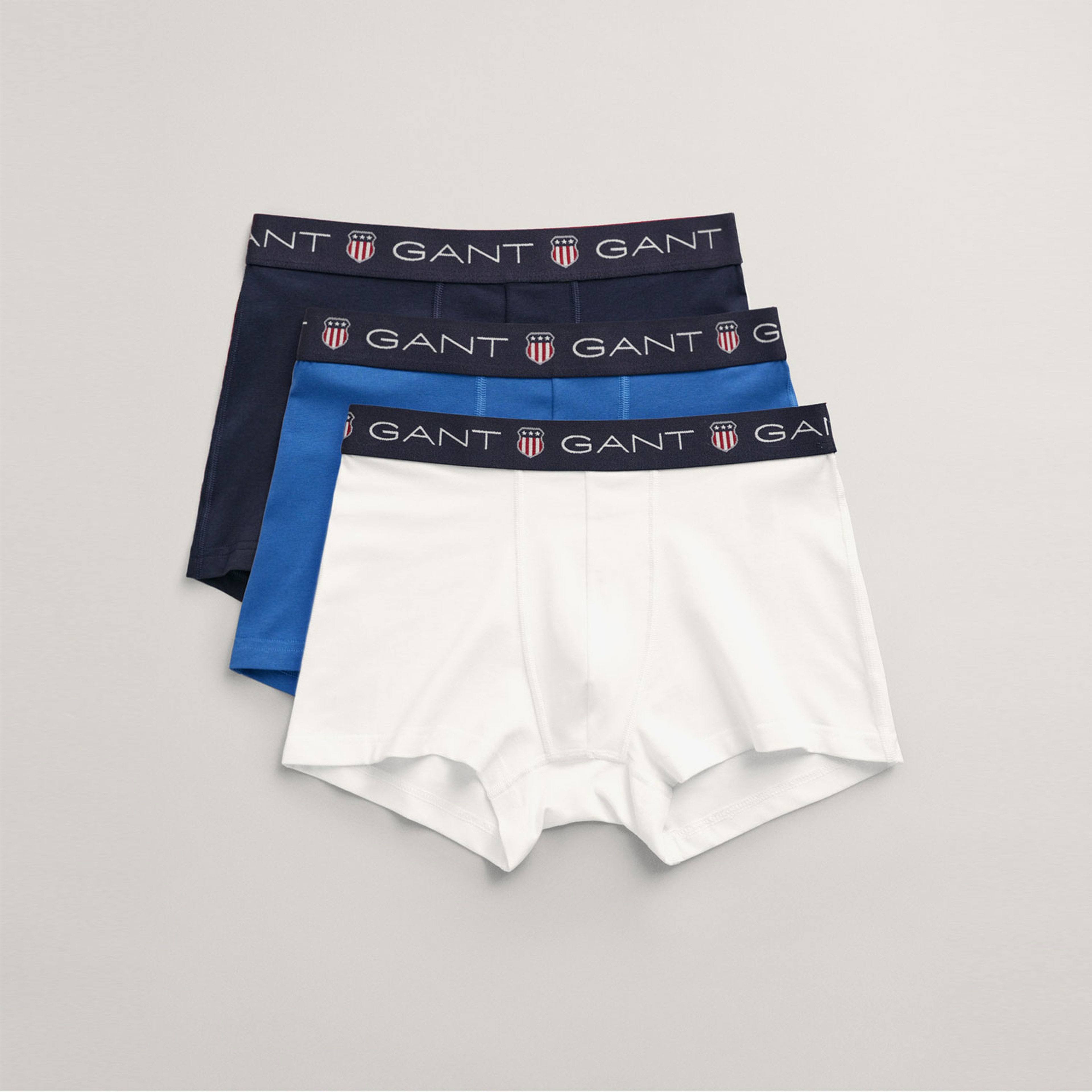 GANT Erkek Renkli Slim Fit Logolu 3'lü  Boxer