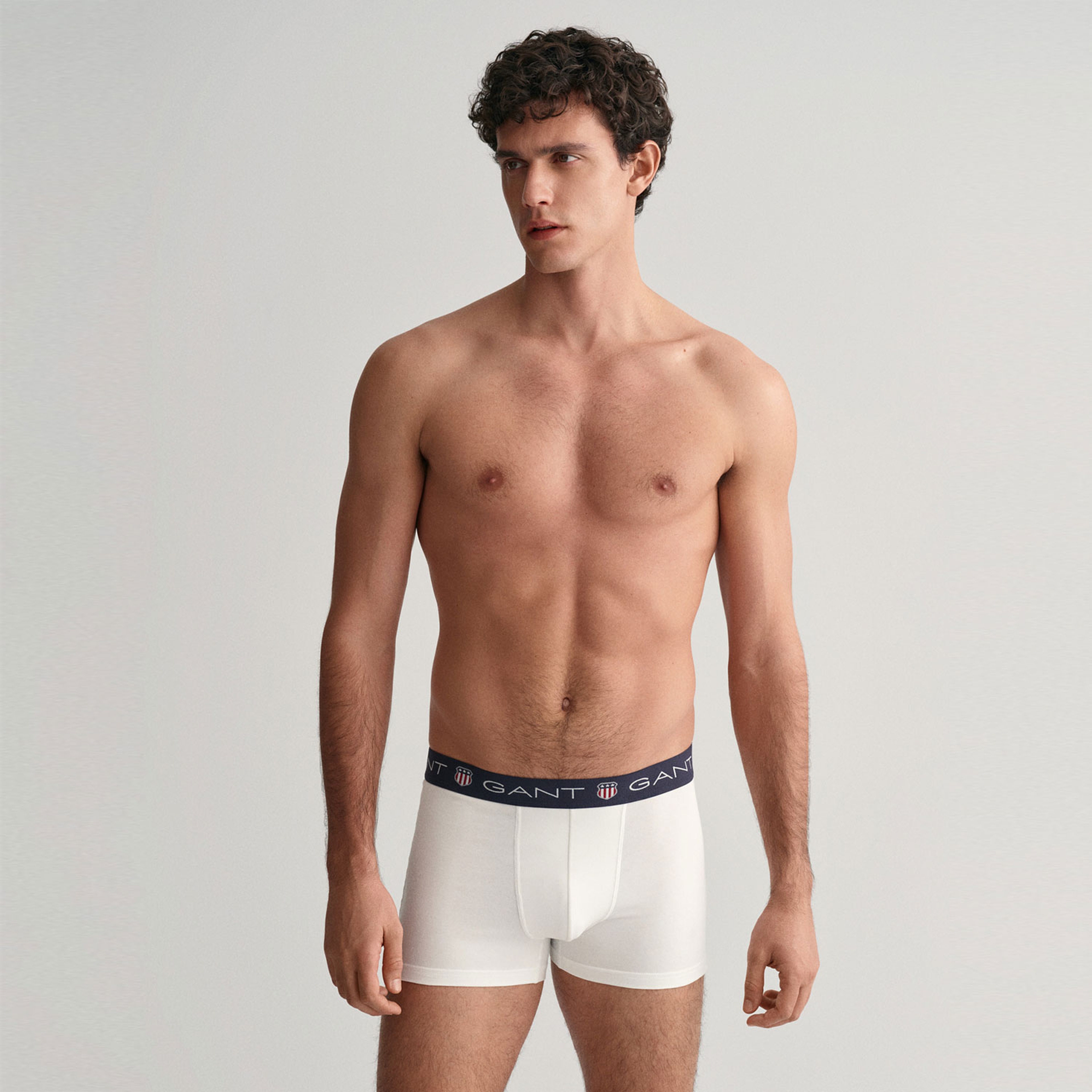 GANT Erkek Renkli Slim Fit Logolu 3'lü  Boxer