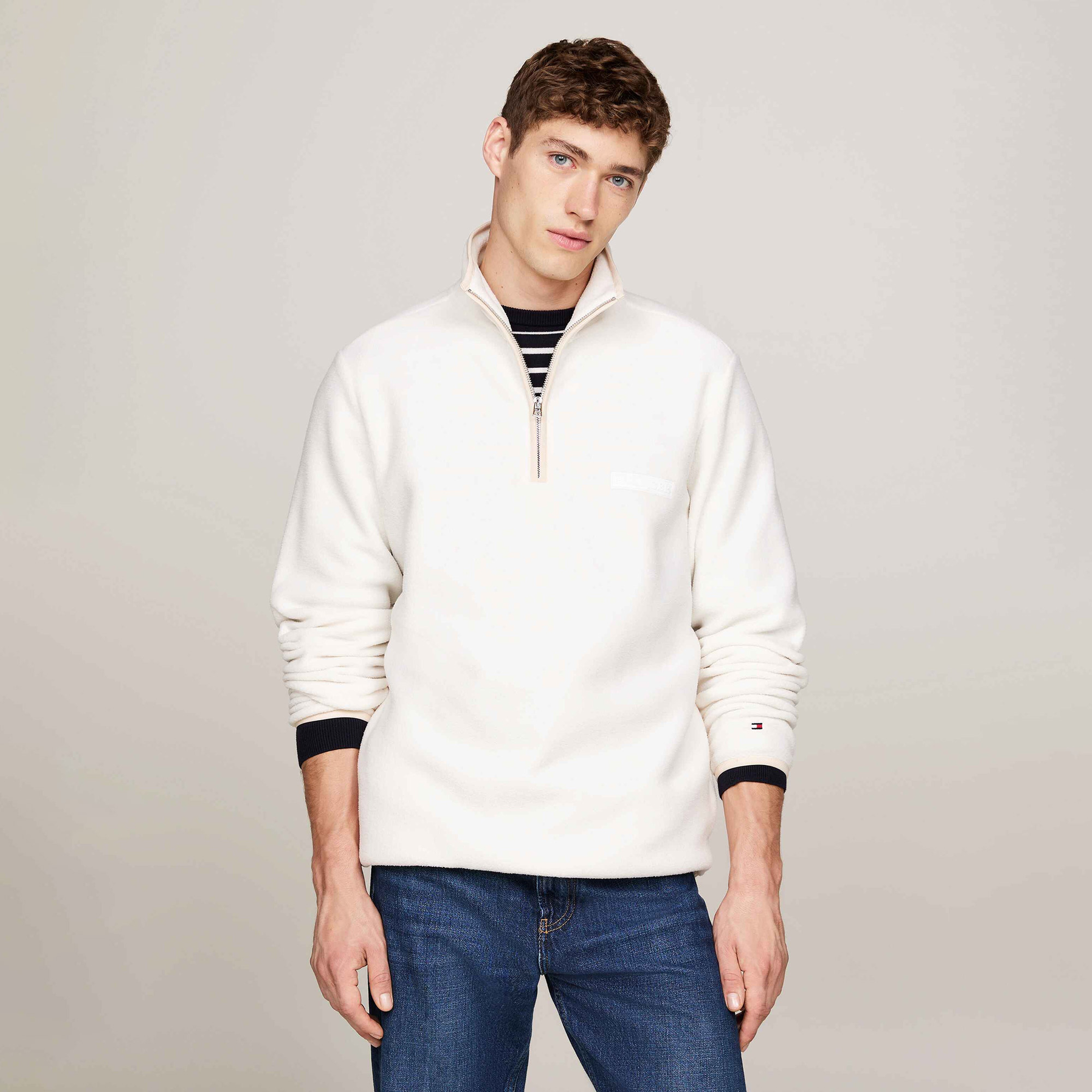Tommy Hilfiger Erkek Beyaz Sweatshirt