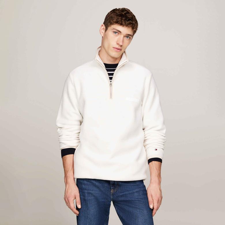 Tommy Hilfiger Erkek Beyaz Sweatshirt