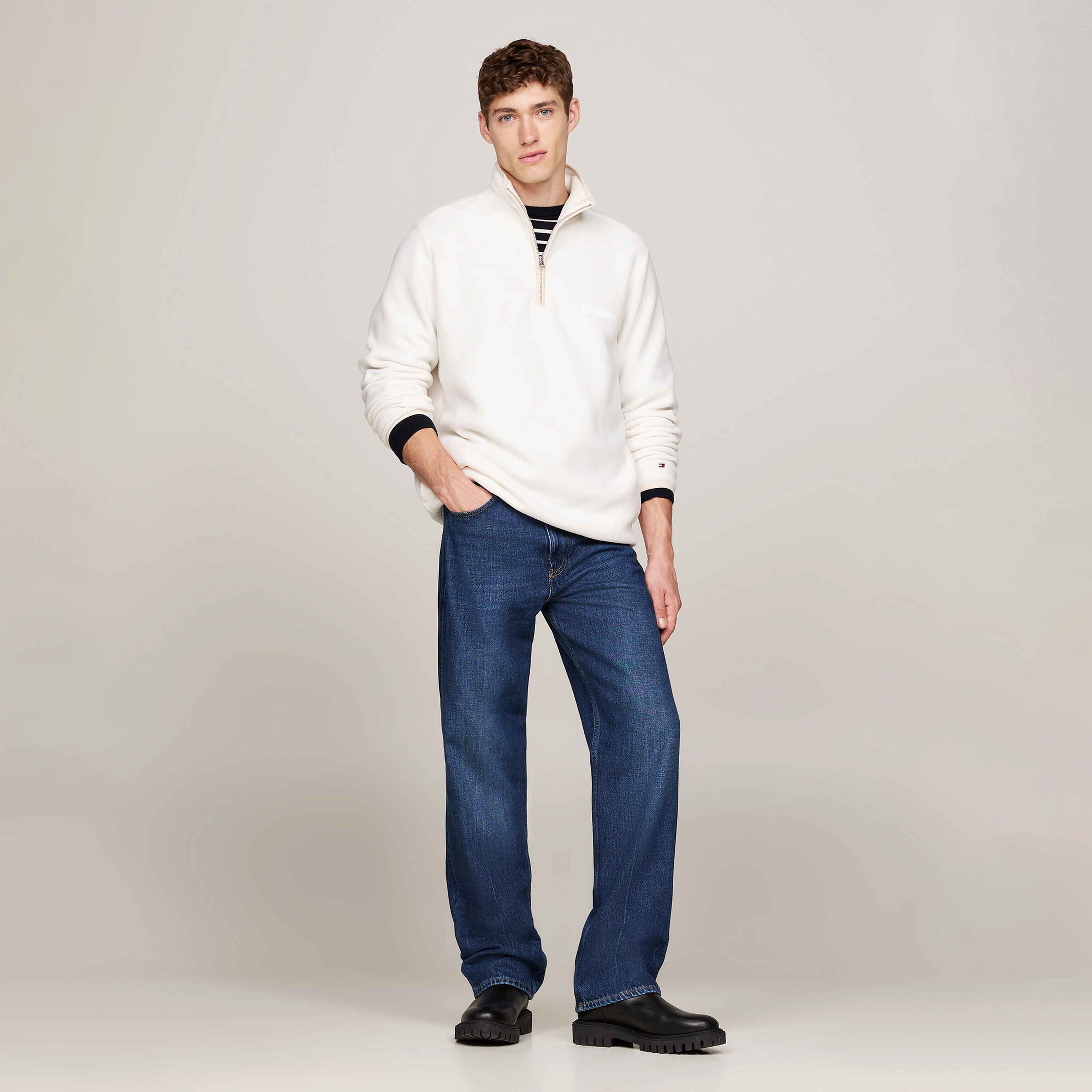 Tommy Hilfiger Erkek Beyaz Sweatshirt