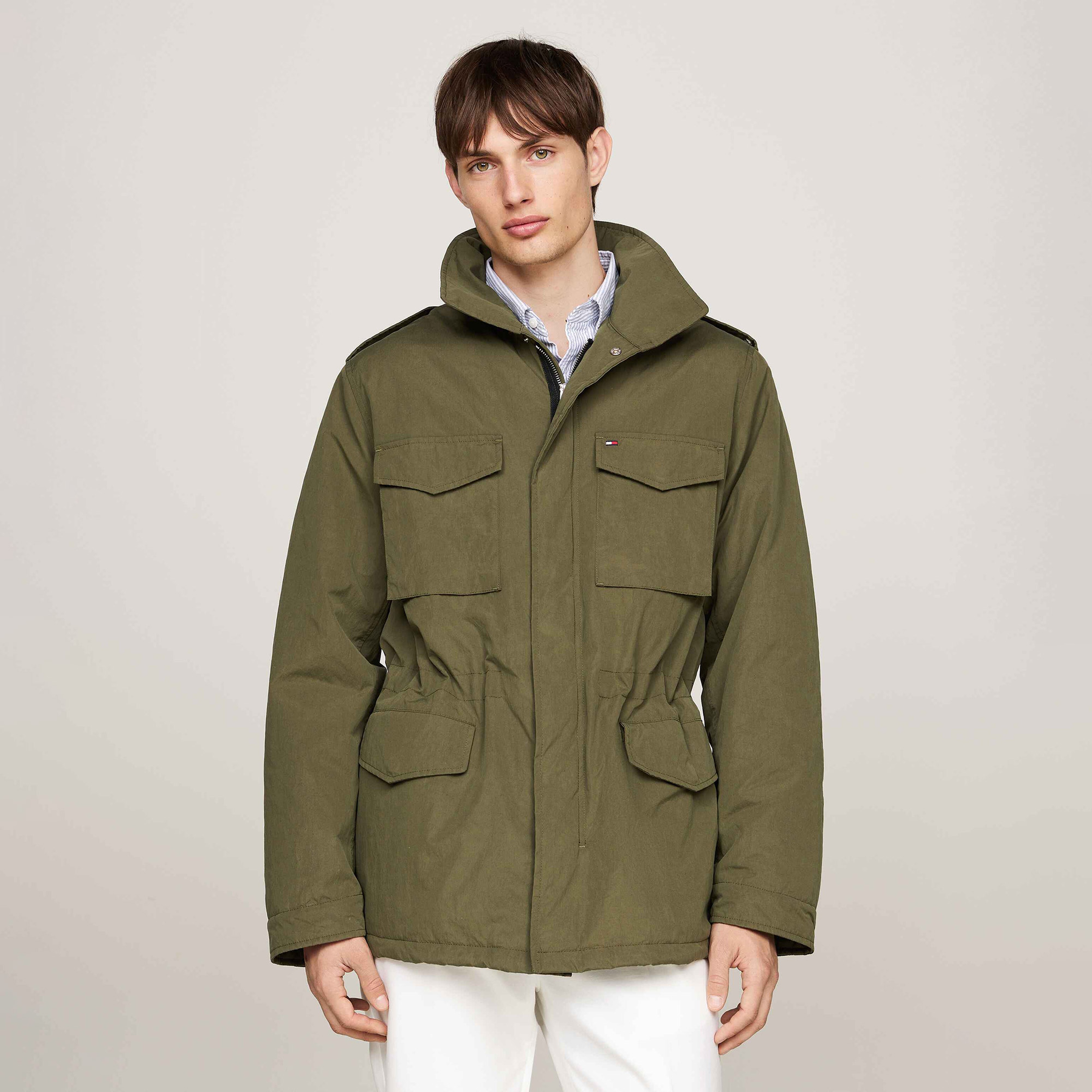 Tommy Hilfiger Erkek Haki Mont